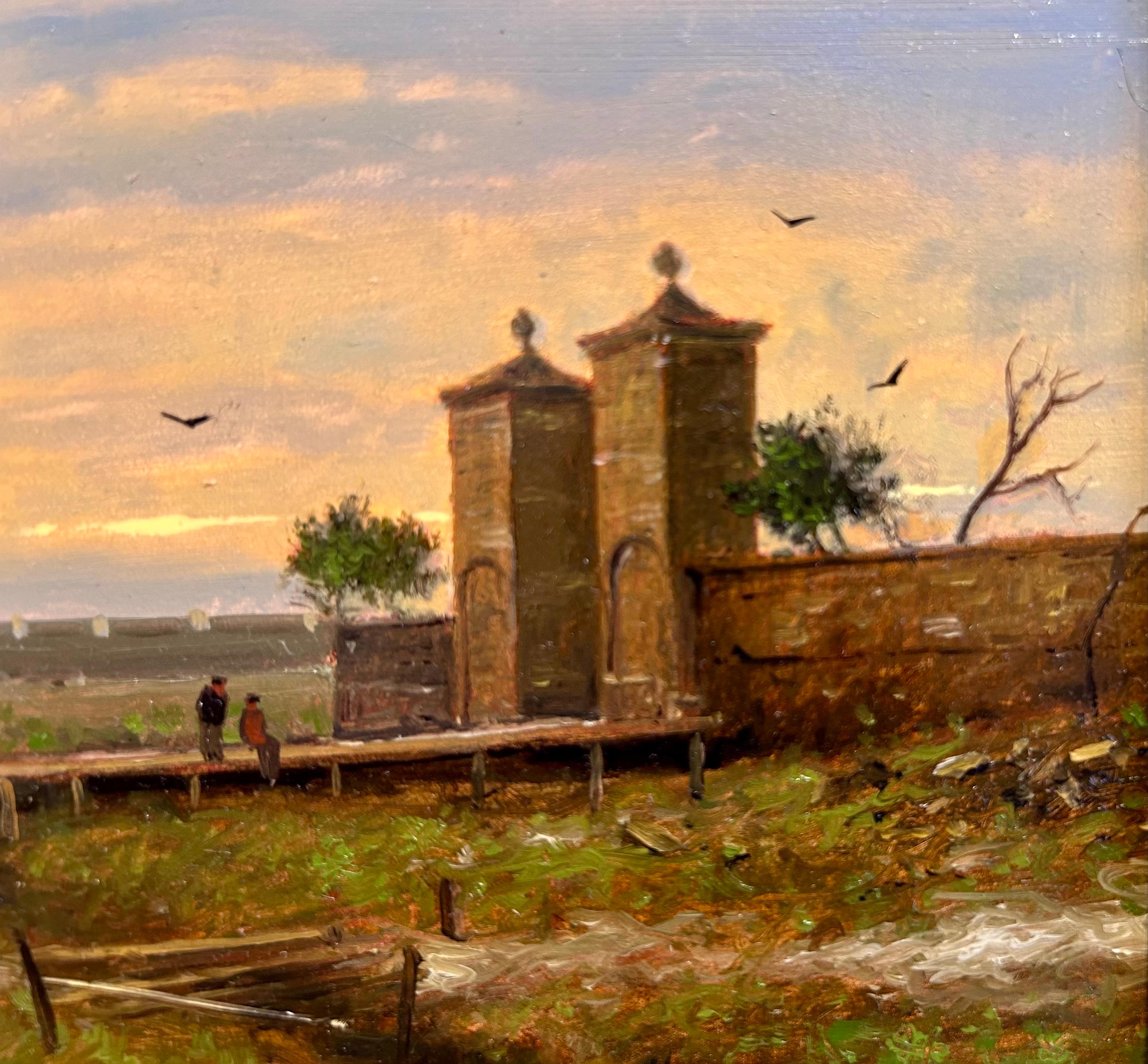 Porte di Sant'Agostino in Florida - Painting Contemporaneo di William R. Davis