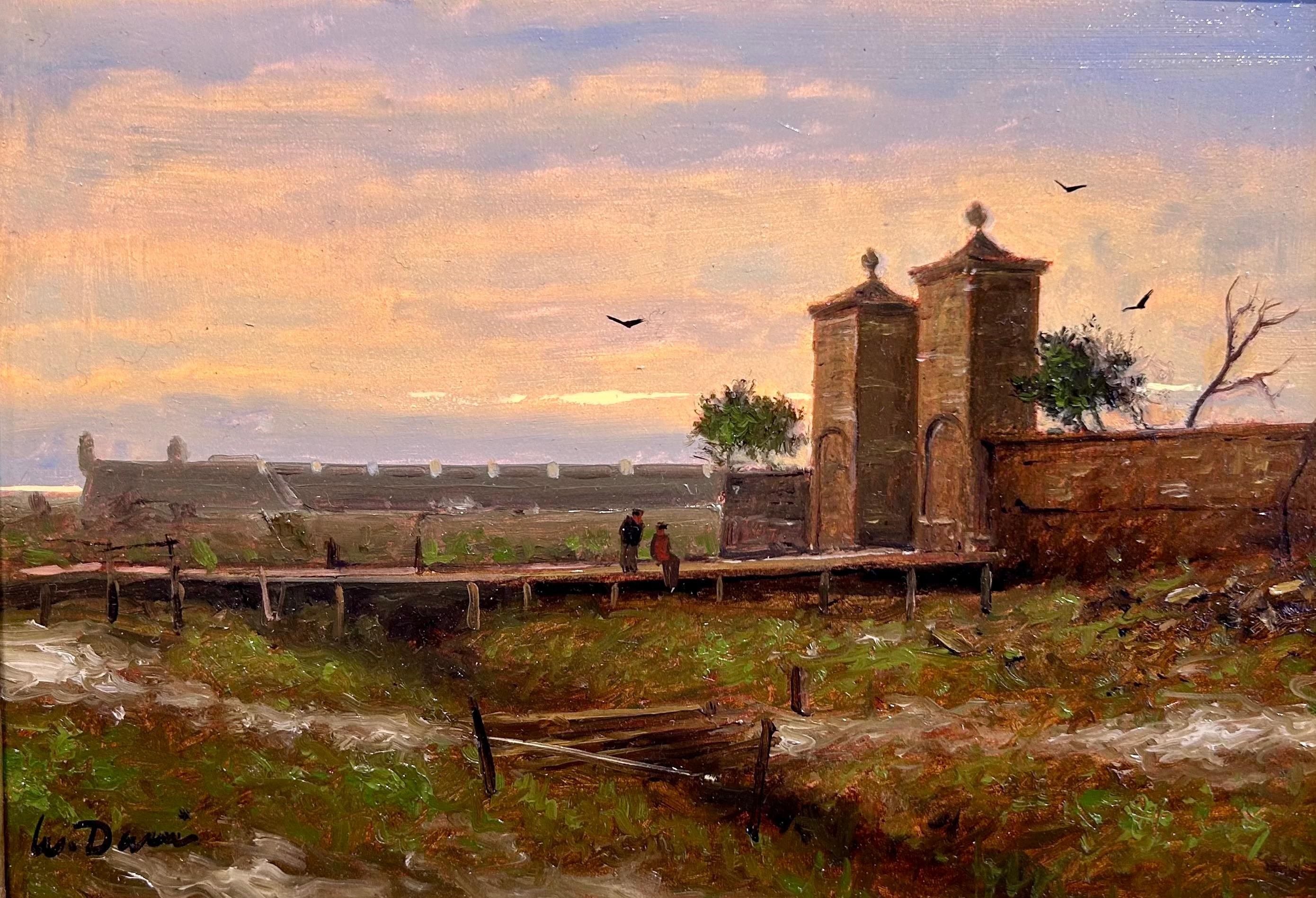 Landscape Painting di William R. Davis - Porte di Sant'Agostino in Florida