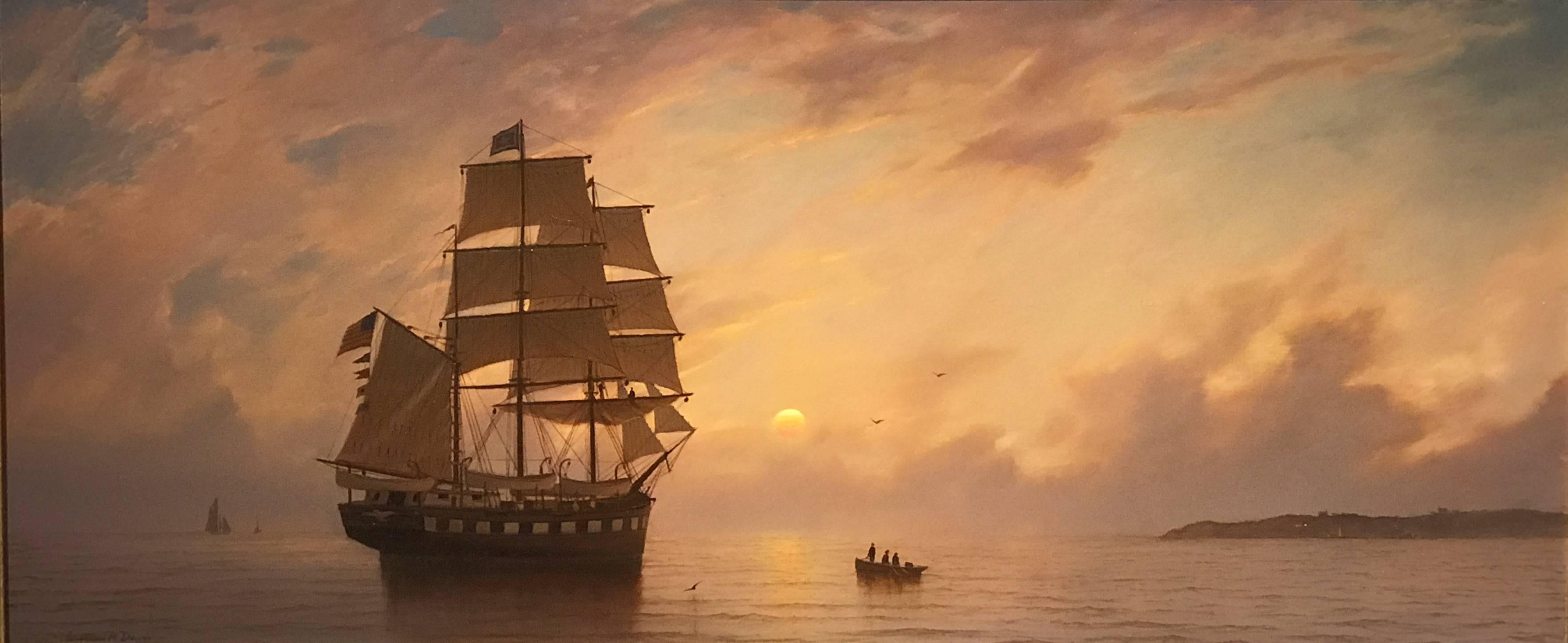 Sunset Rendezvous - Painting by William R. Davis