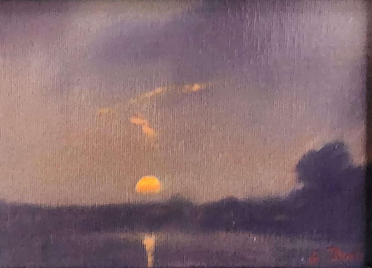 William R. Davis Landscape Painting - Sunset Sketch #6
