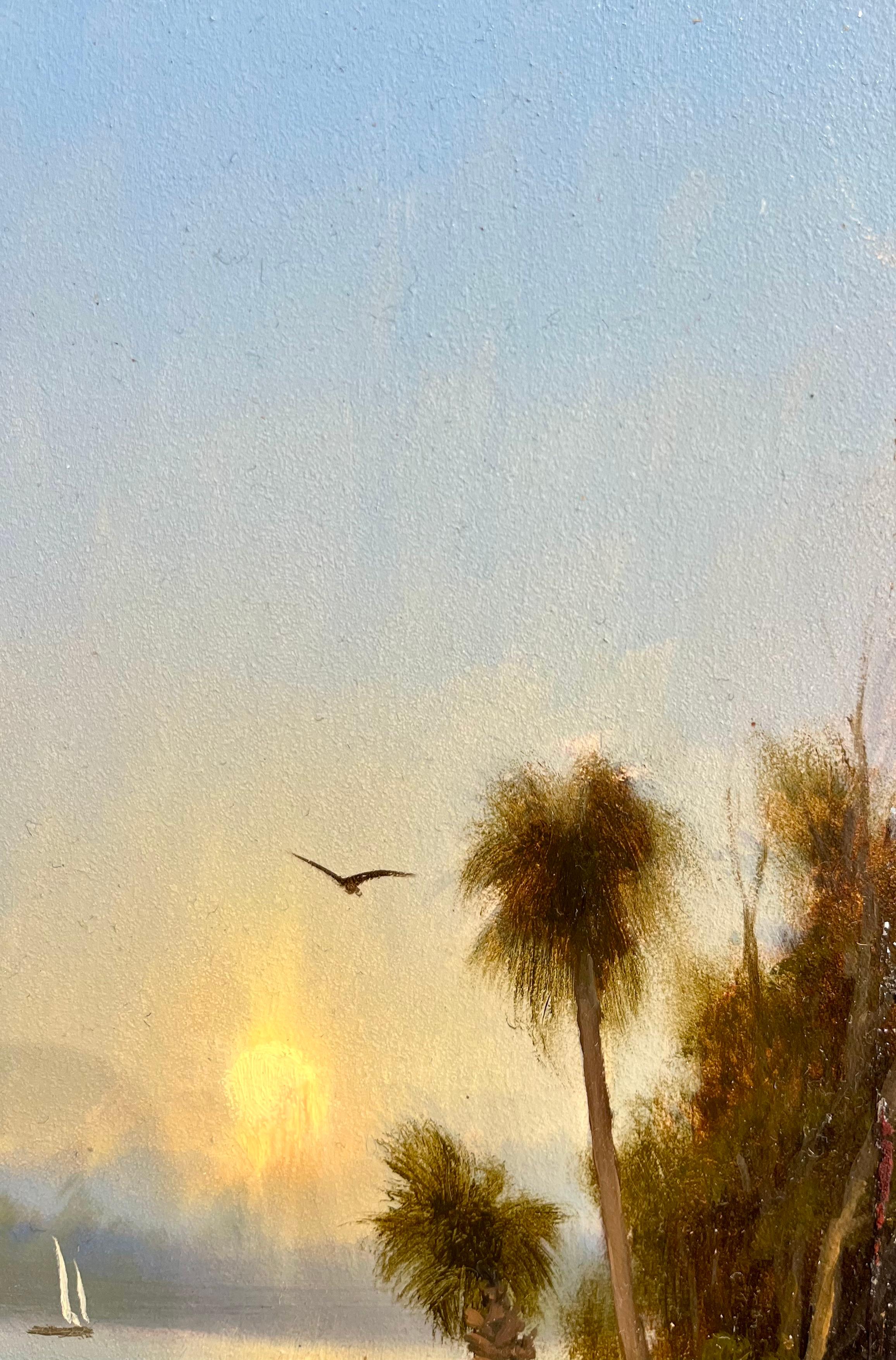 Schizzo delle vie d'acqua della Florida - Painting Contemporaneo di William R. Davis