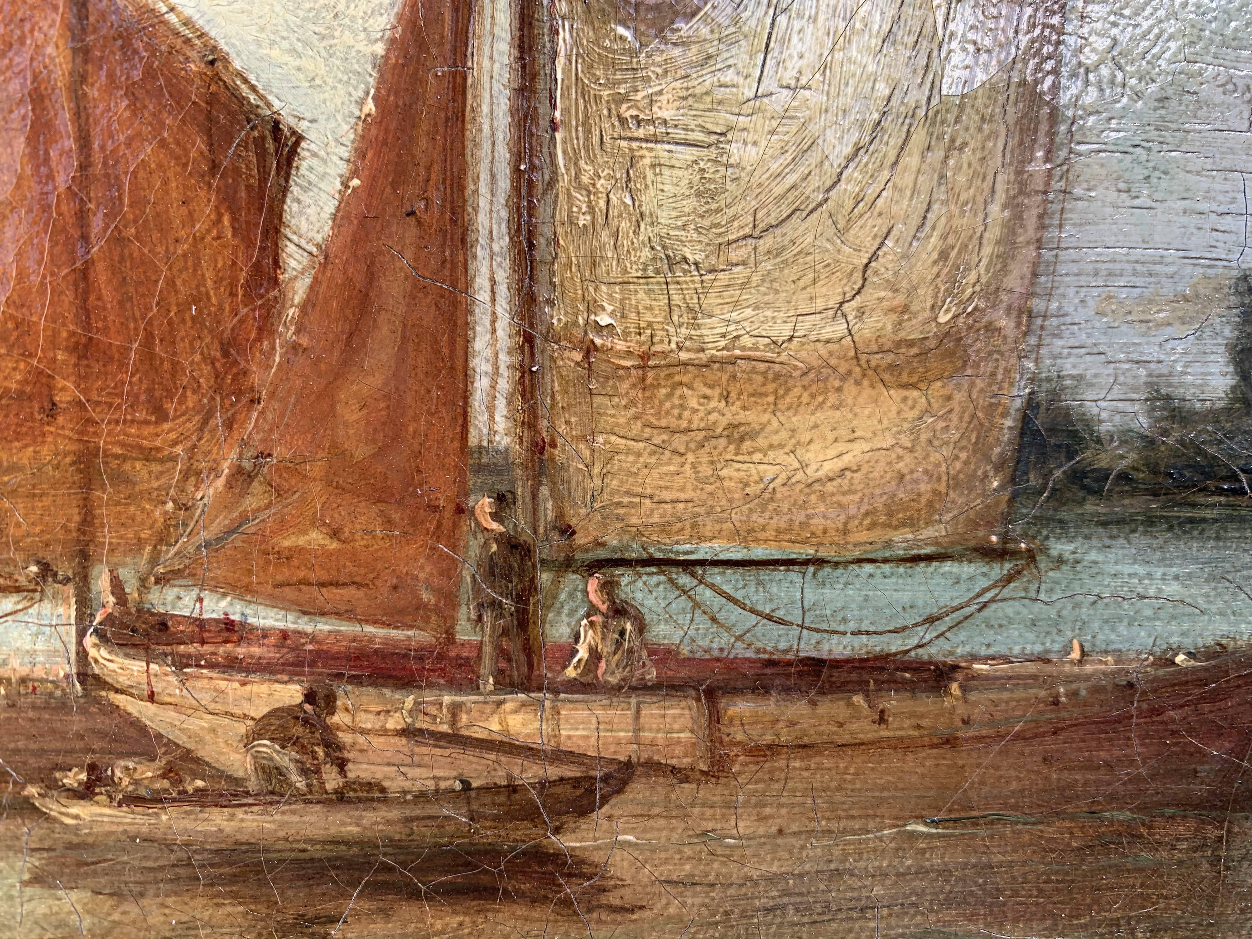 William Raymond Dommersen (Dutch, 1850-1927) Antique oil on canvas, Seascape For Sale 3