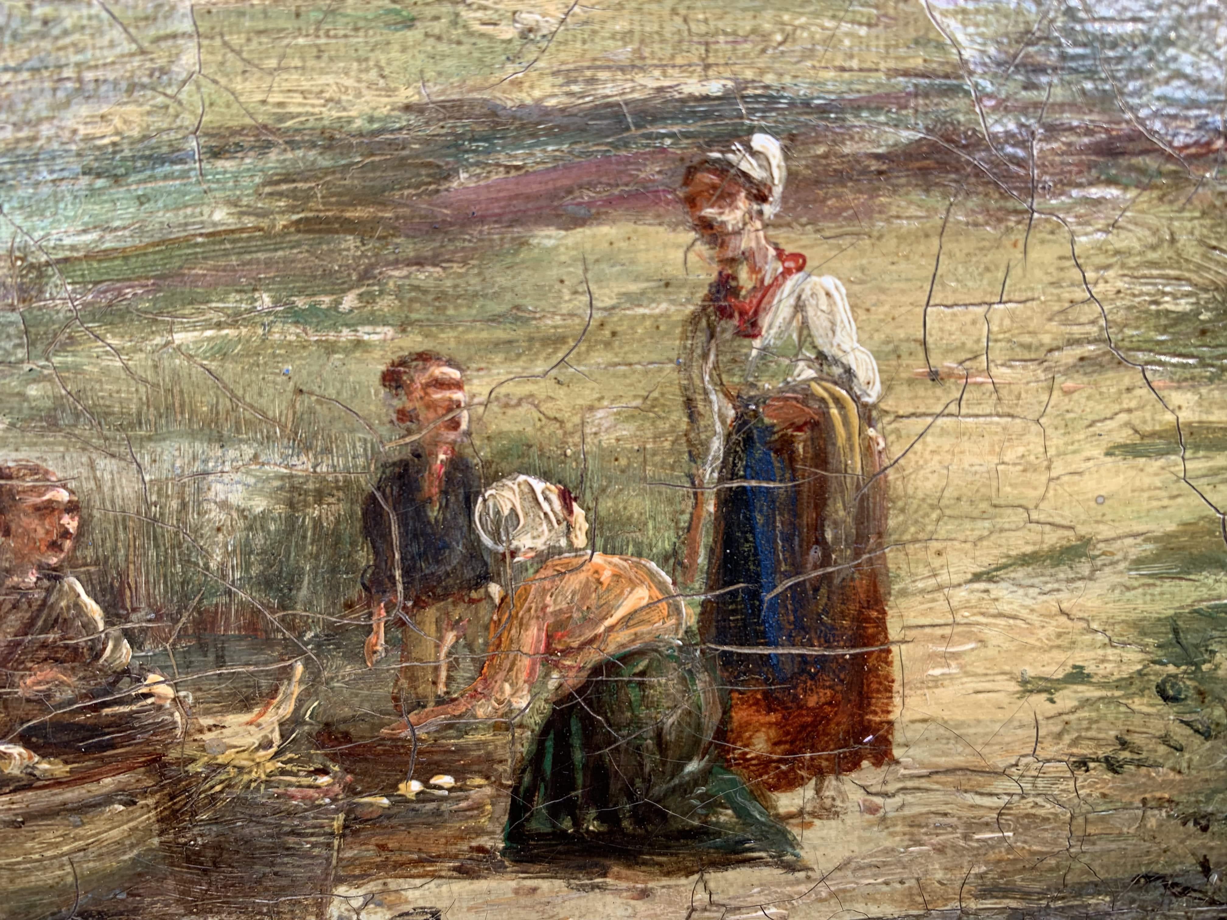 William Raymond Dommersen (Dutch, 1850-1927) Antique oil on canvas, Seascape For Sale 4