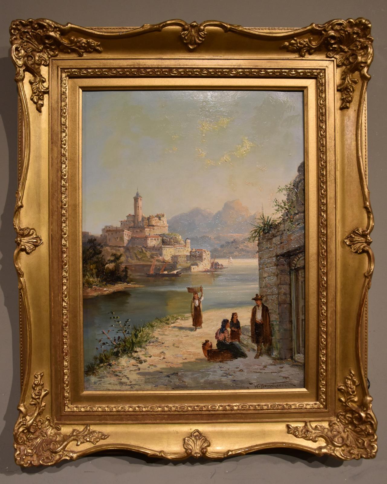 Ölgemälde von William Raymond Dommersen "Corfe, Italien"