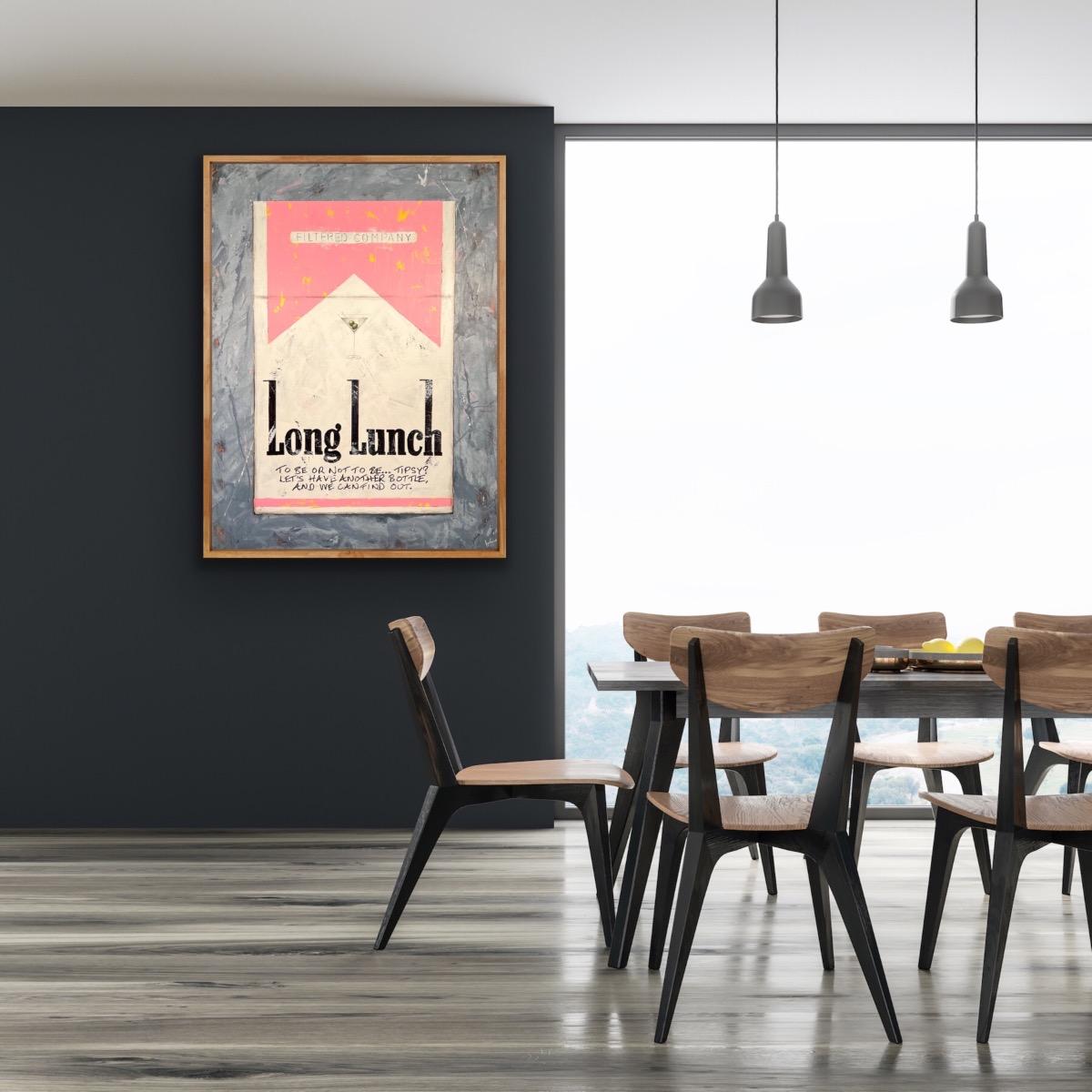El largo almuerzo de Shakespeare, ROSA SOBRE GRIS, Pintura original, Pop art, Literatura 5