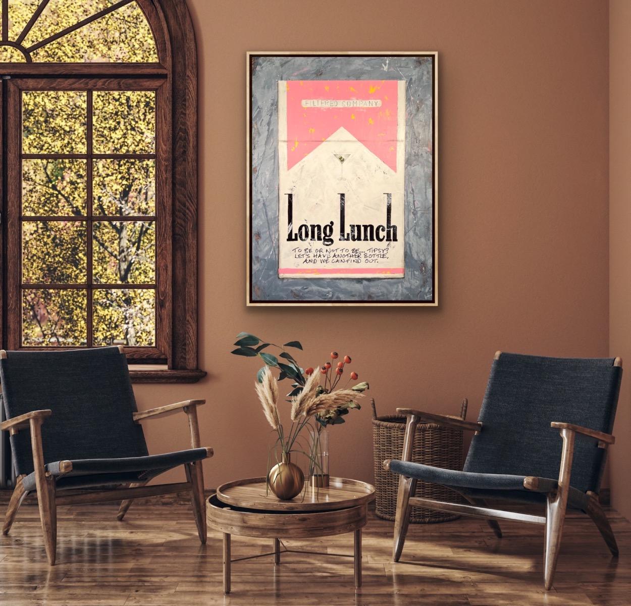 El largo almuerzo de Shakespeare, ROSA SOBRE GRIS, Pintura original, Pop art, Literatura 7
