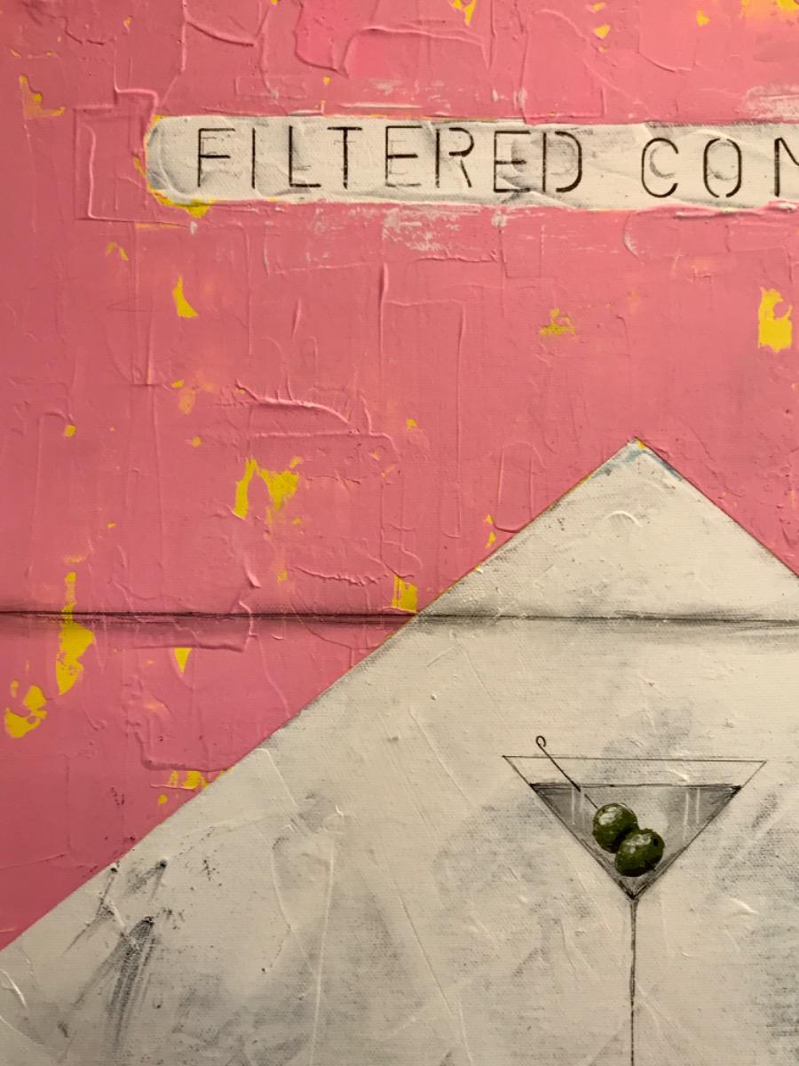 El largo almuerzo de Shakespeare, ROSA SOBRE GRIS, Pintura original, Pop art, Literatura 2