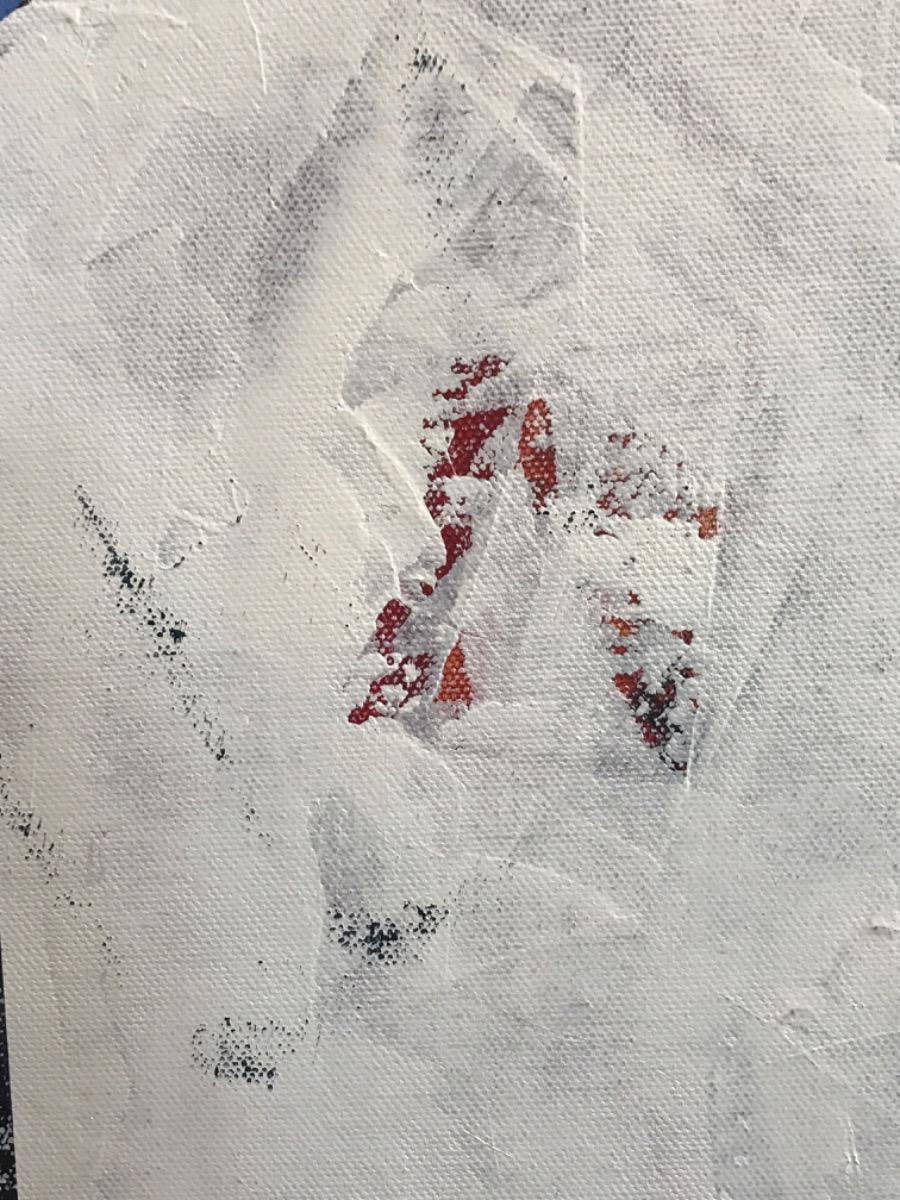 El largo almuerzo de Winston AF aburrido, Pintura original, Pop art, Cigarrillos, arte cool - Abstract Painting Gris de William Richard Hylton