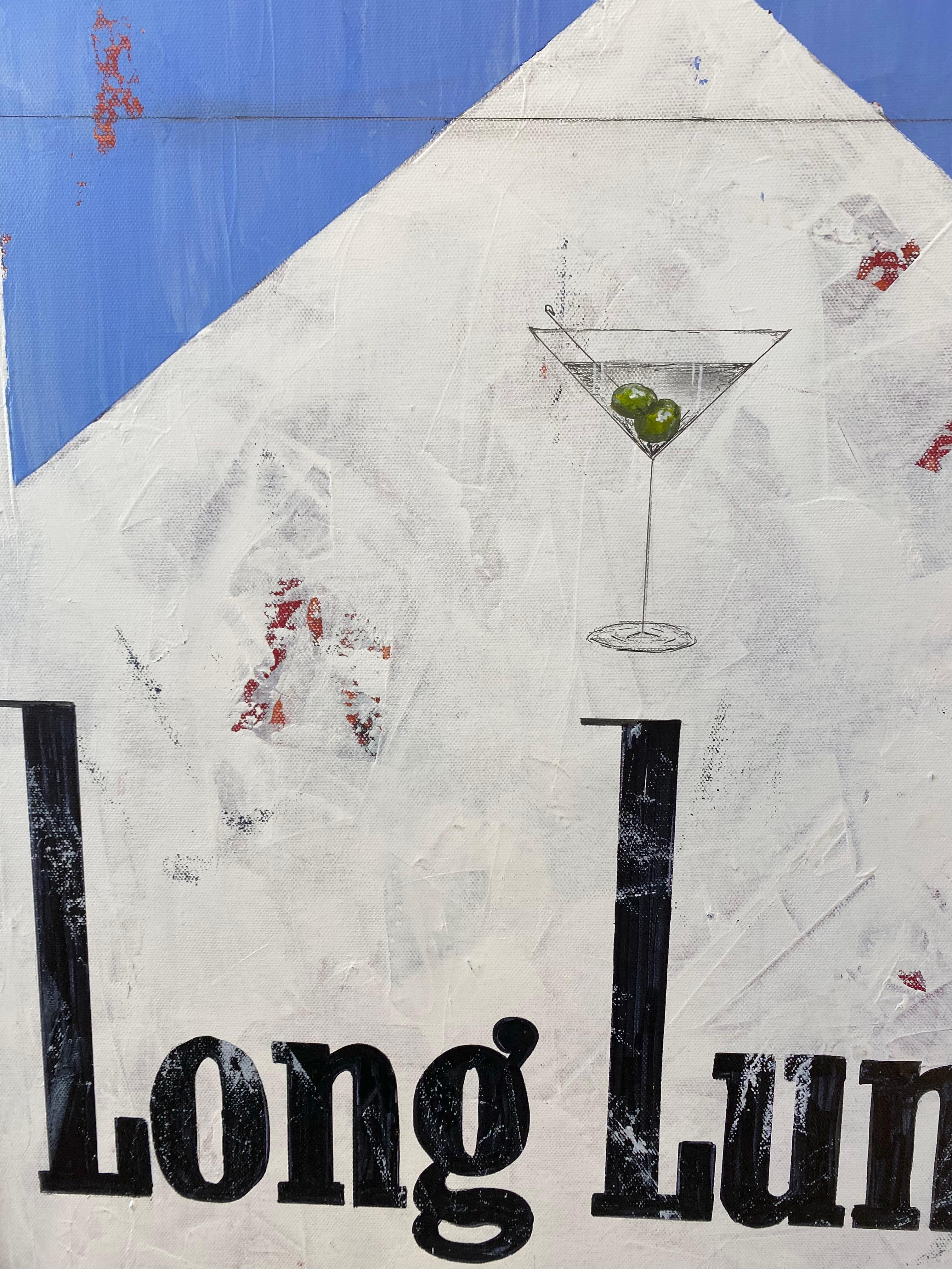 El largo almuerzo de Winston AF aburrido, Pintura original, Pop art, Cigarrillos, arte cool 1