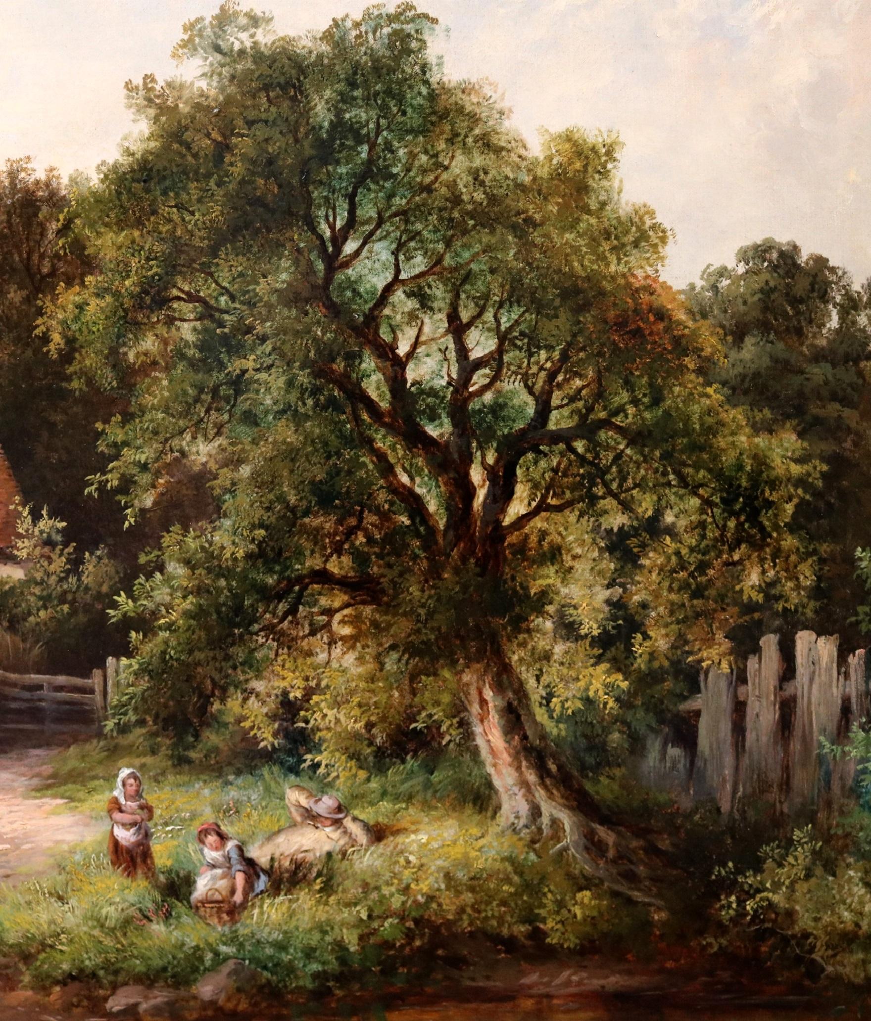 A Kentish Homestead - Large 19th Century English Country Landscape Oil Painting  2
