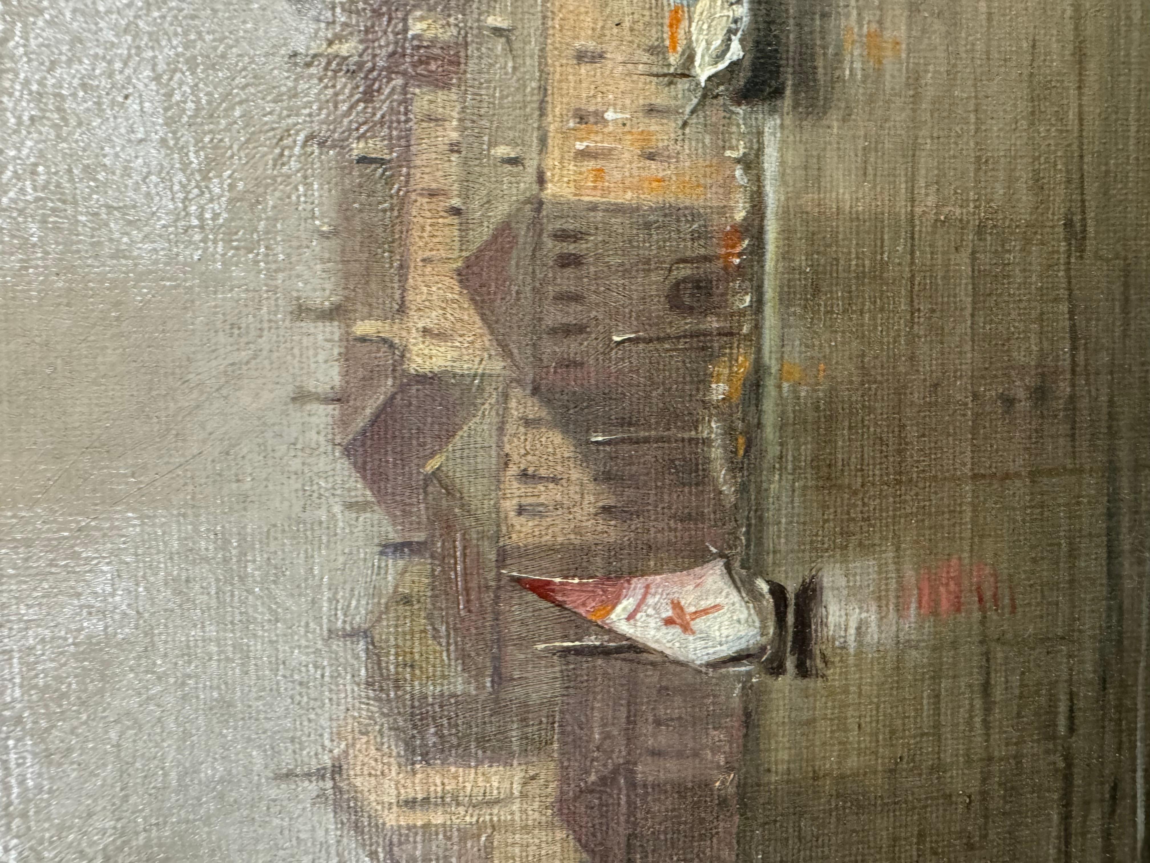 BELLE EPOQUE Fine MUSEUM American Venetian “Santa Maria della Salute” Painting For Sale 6