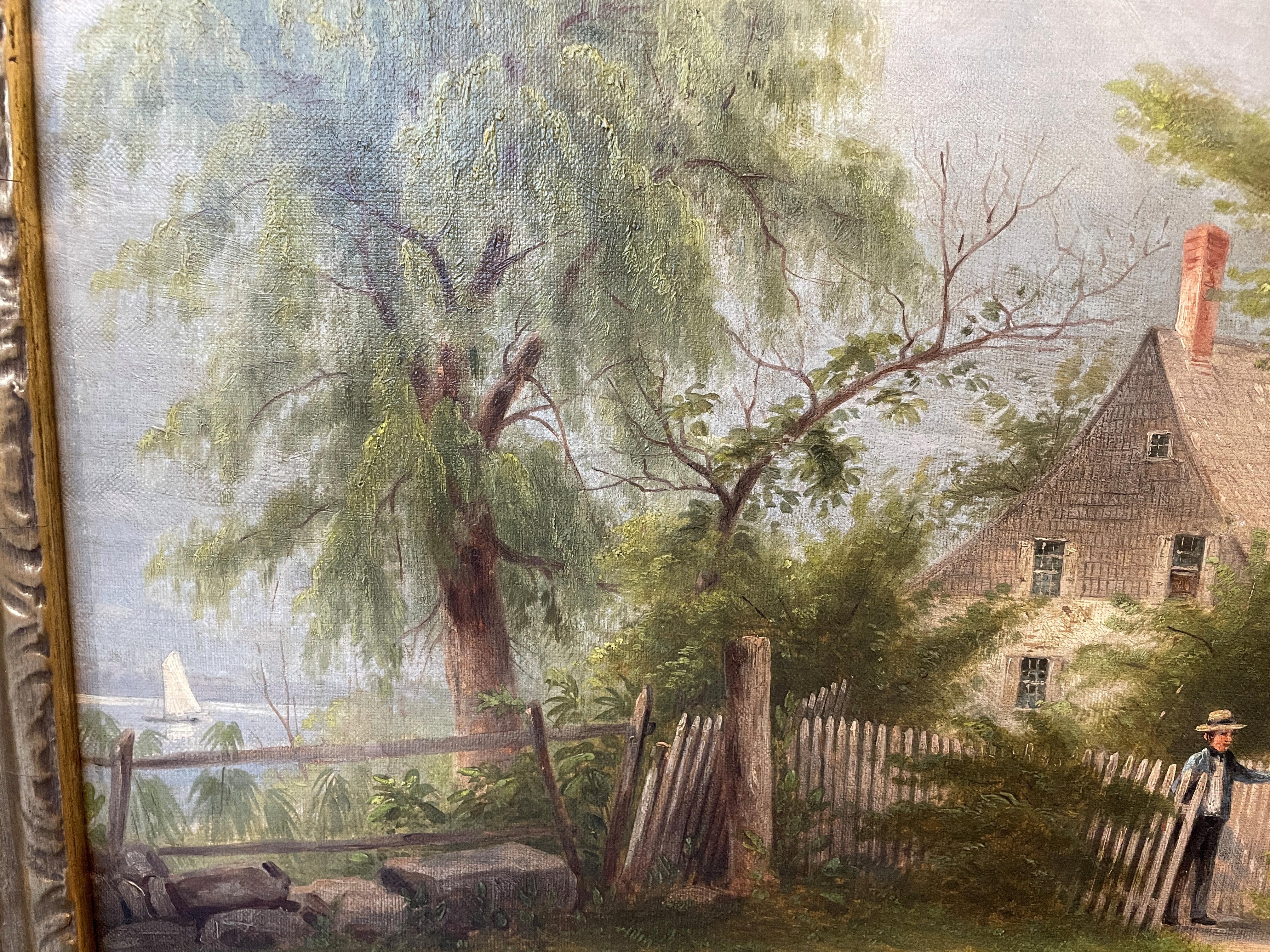 Rapelyea House, New York, William Rickarby Miller, Hudson River School Landscape For Sale 1