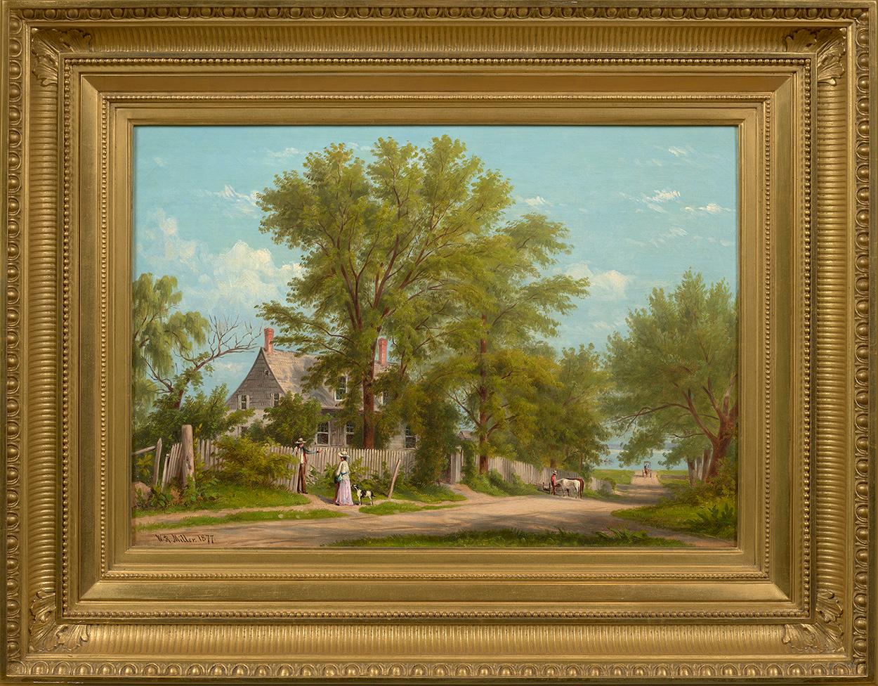 The Rapelye Homestead, Bowery Bay, Long Island - Painting by William Rickarby Miller