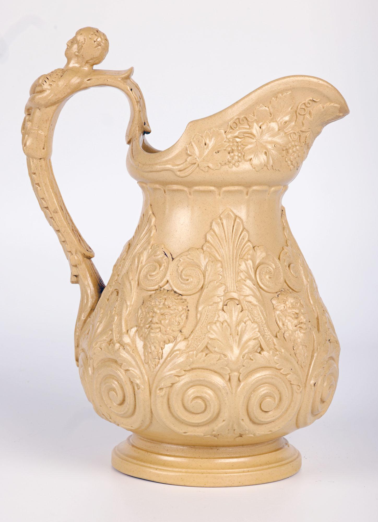 William Ridgway Antike Drabware Bacchus & Pan-Krug aus Drabware im Angebot 3