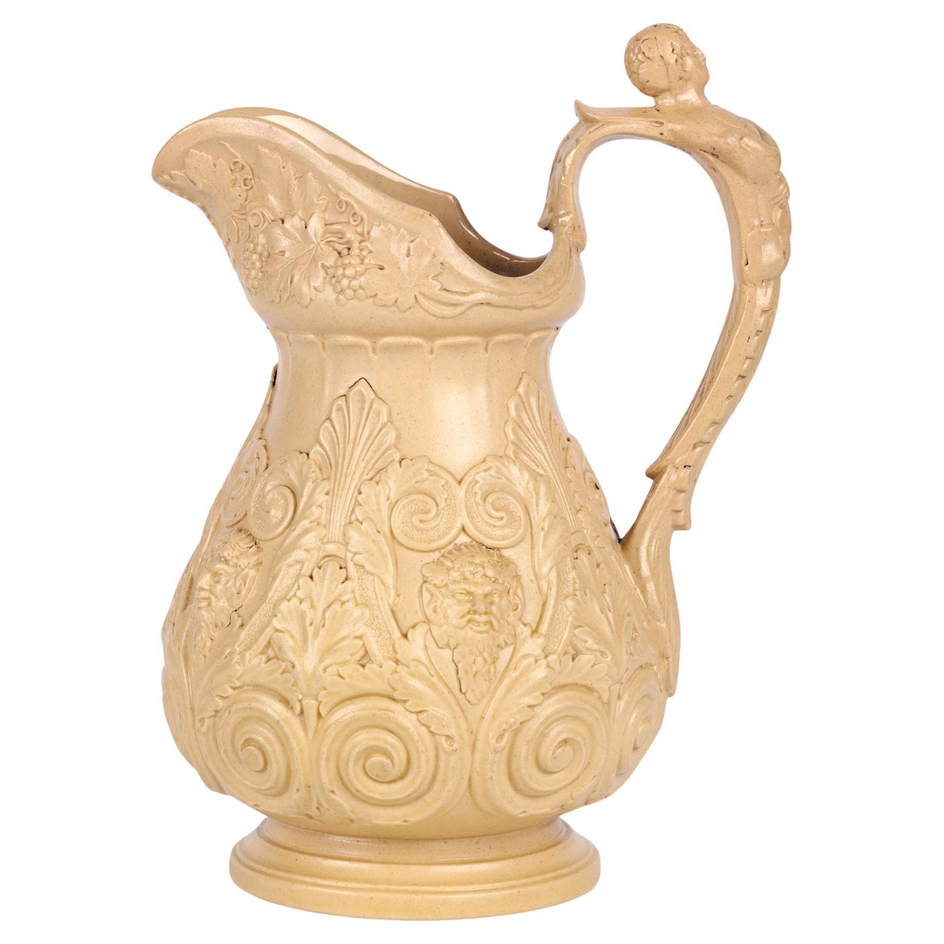 William Ridgway Antike Drabware Bacchus & Pan-Krug aus Drabware im Angebot