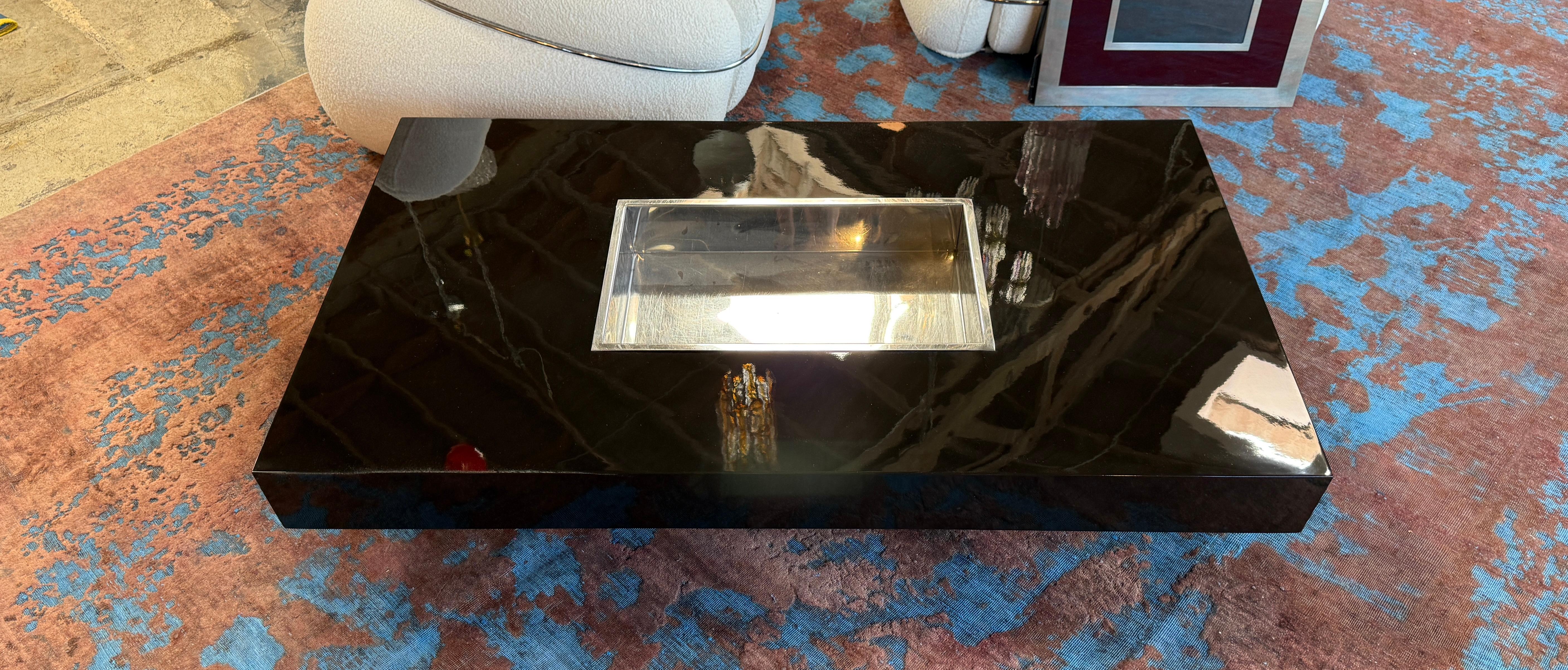 William Rizzo Black Lacquer Coffee and Cocktail Table, 1970s For Sale 2