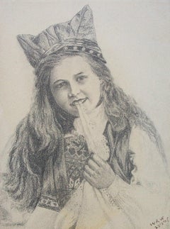 WILLIAM ROBERT WEYER - 'A Little Norwegian' - Fine Pencil Portrait - UK - 1907