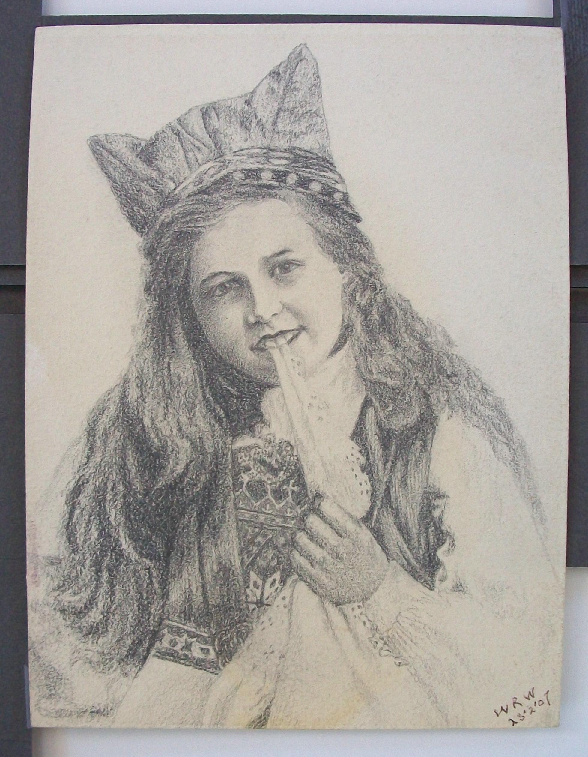 WILLIAM ROBERT WEYER - 'Ein kleiner Norweger' - Feines Bleistiftporträt - Großbritannien - 1907 (Edwardian) im Angebot
