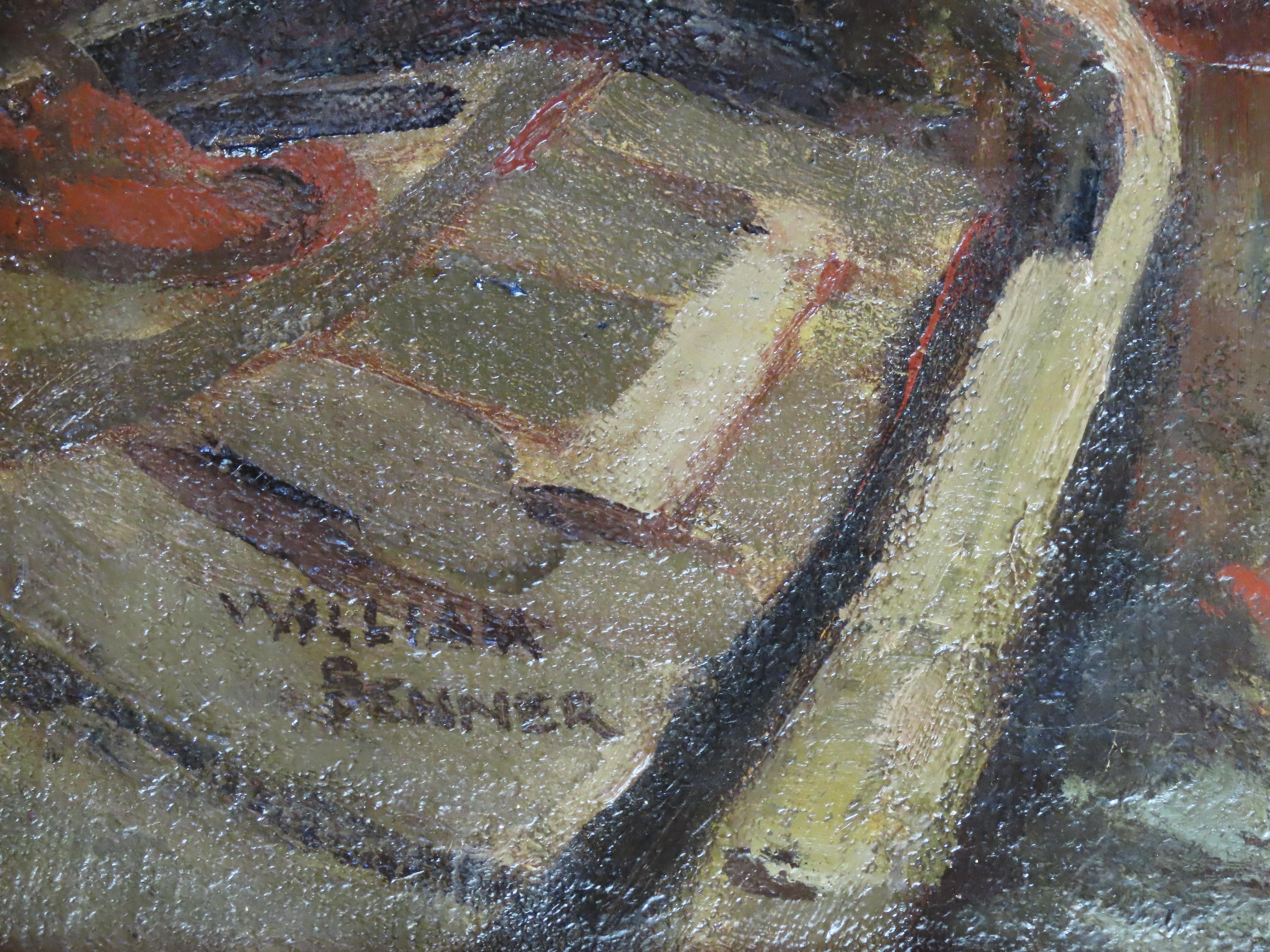 Original Ölgemälde auf Leinwand, William Roger Benner, „The Vaag and Geldersche Kade“, Öl im Angebot 6