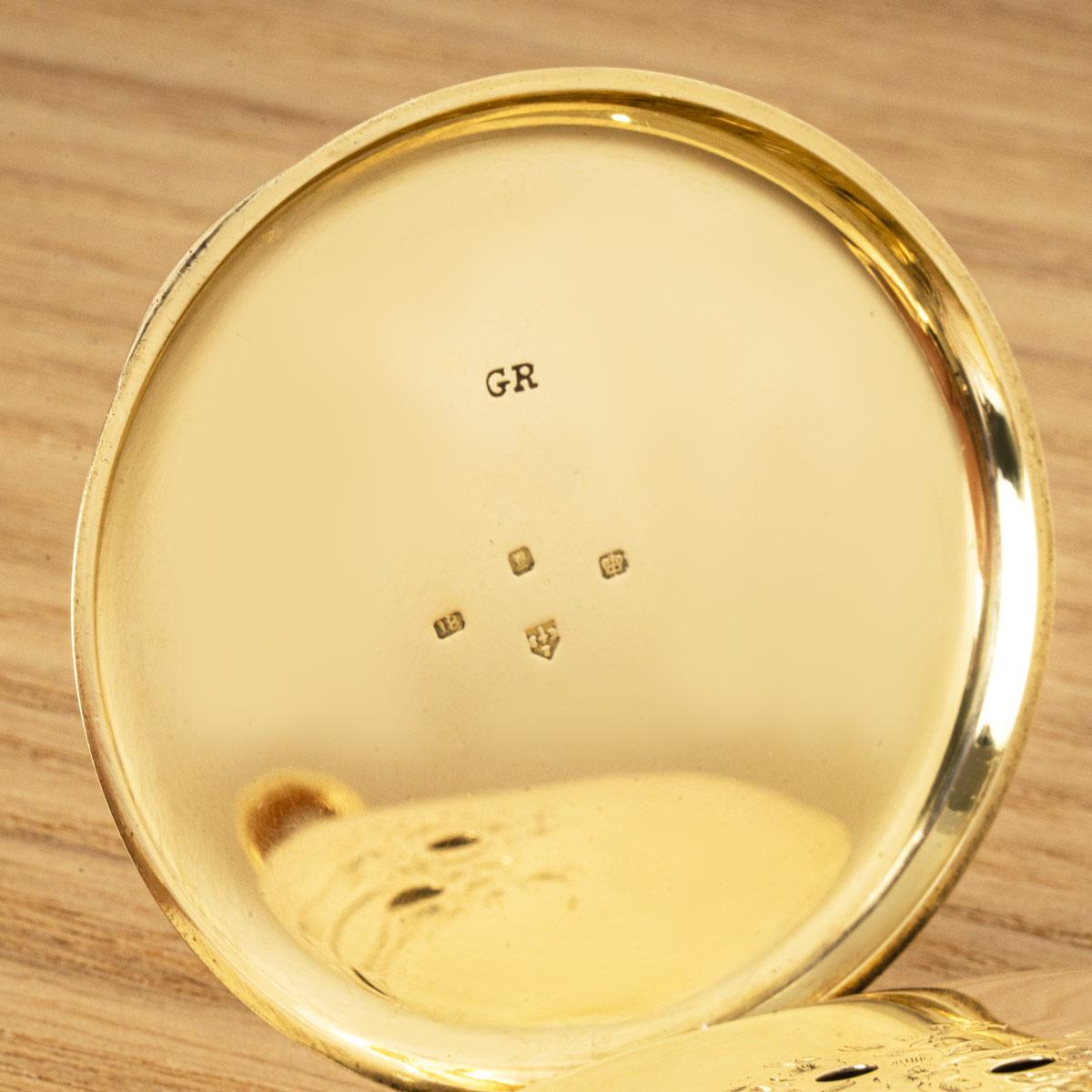 William Rogers Rare Gold Quarter Repeater Calendar Pocket Watch C1862 2