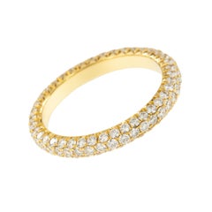 William Rosenberg 18 Karat Yellow Gold 1.49 Carat Pave' Diamond Eternity Ring