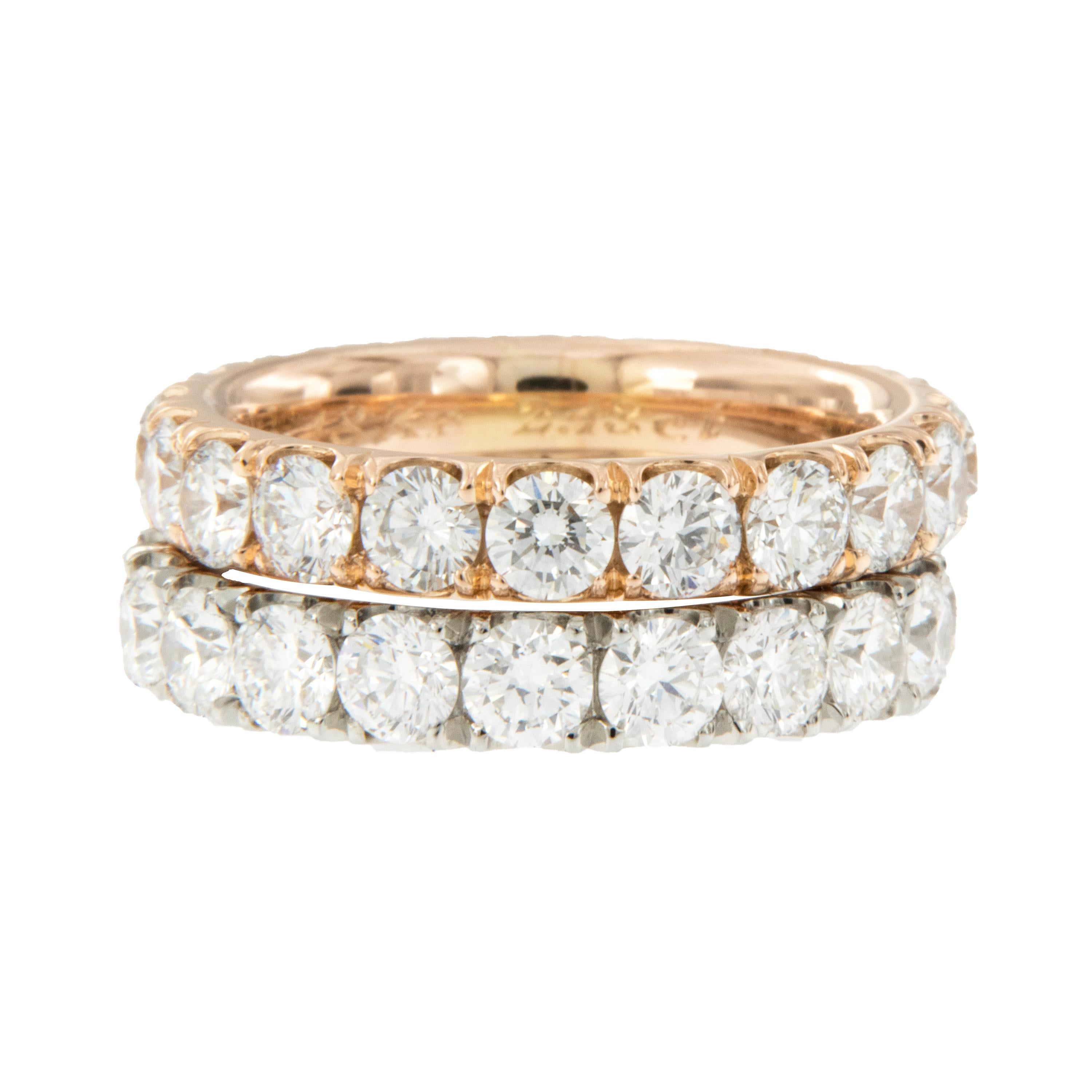 Modern William Rosenberg D VVS Platinum Diamond Eternity Band 2.78 Carat