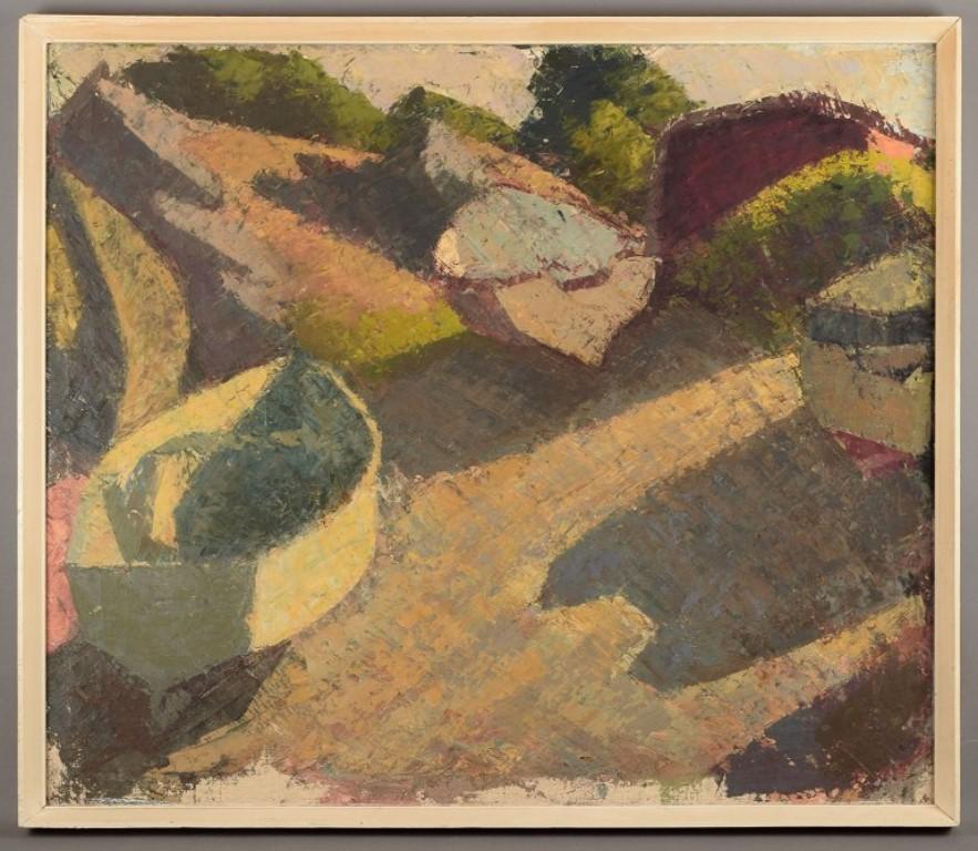 William Rosenberg (1920-2014), pittore danese. Olio su tela.
Composizione astratta.
Titolo: 