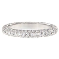 William Rosenberg Platinum 1.49 Carat Pave' Diamond Eternity Ring