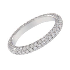 William Rosenberg Platinum 1.49 Carat Pave' Diamond Eternity Ring