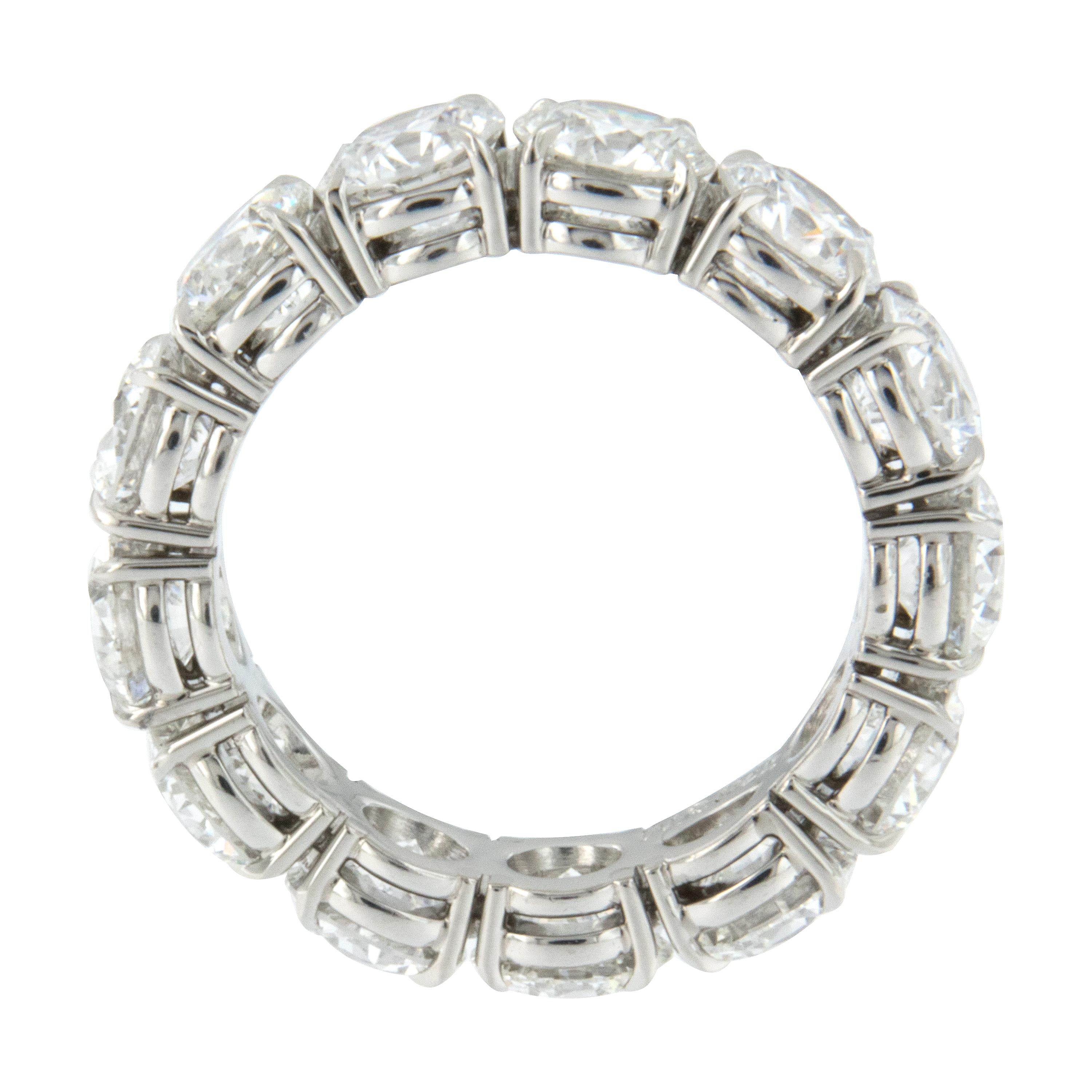 William Rosenberg Platinum Diamond Eternity Ring 6.84 Carat In New Condition In Troy, MI
