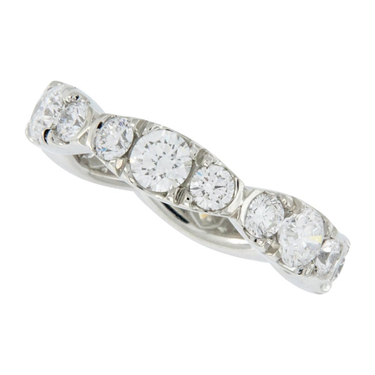 William Rosenberg Platinum Diamond Eternity Ring For Sale at 1stDibs