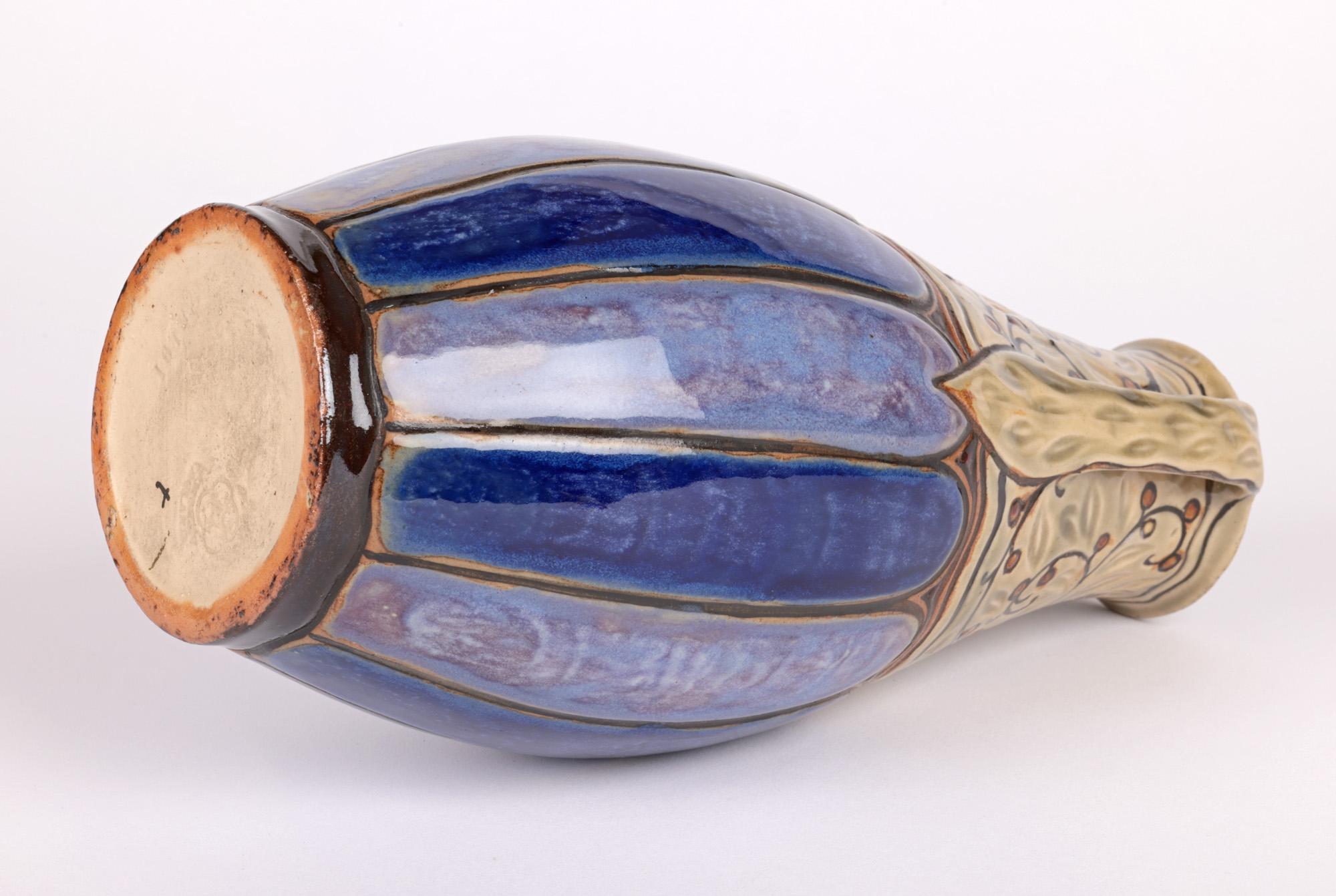 William Rowe Doulton Lambeth Art Deco Twin Handled Art Pottery Vase For Sale 3