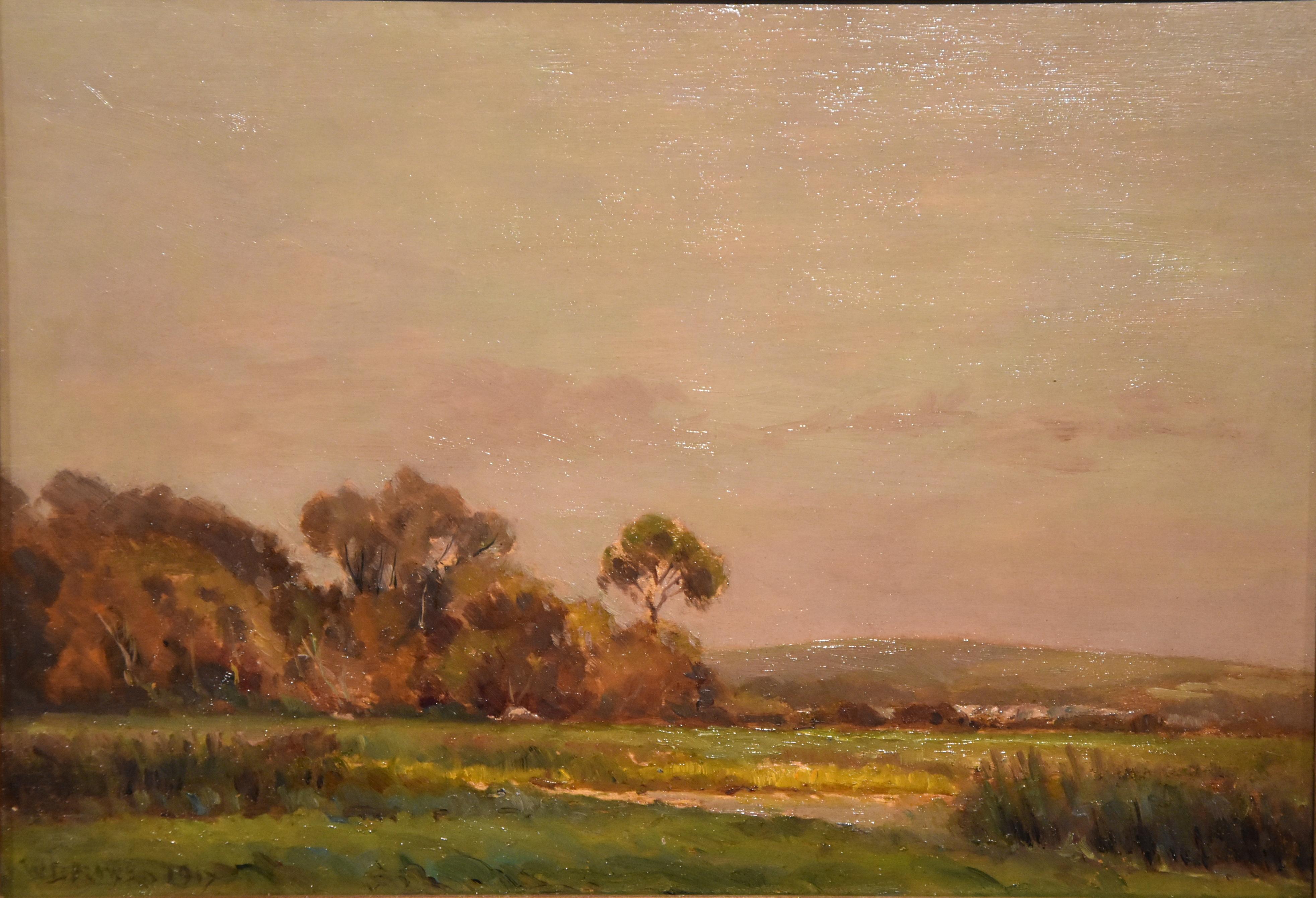 Ölgemälde von William B Rowe „A country View“ – Painting von William Rowe