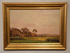 Peinture à l'huile de WILLIAM B ROW "A country View" (Une vue de la campagne)