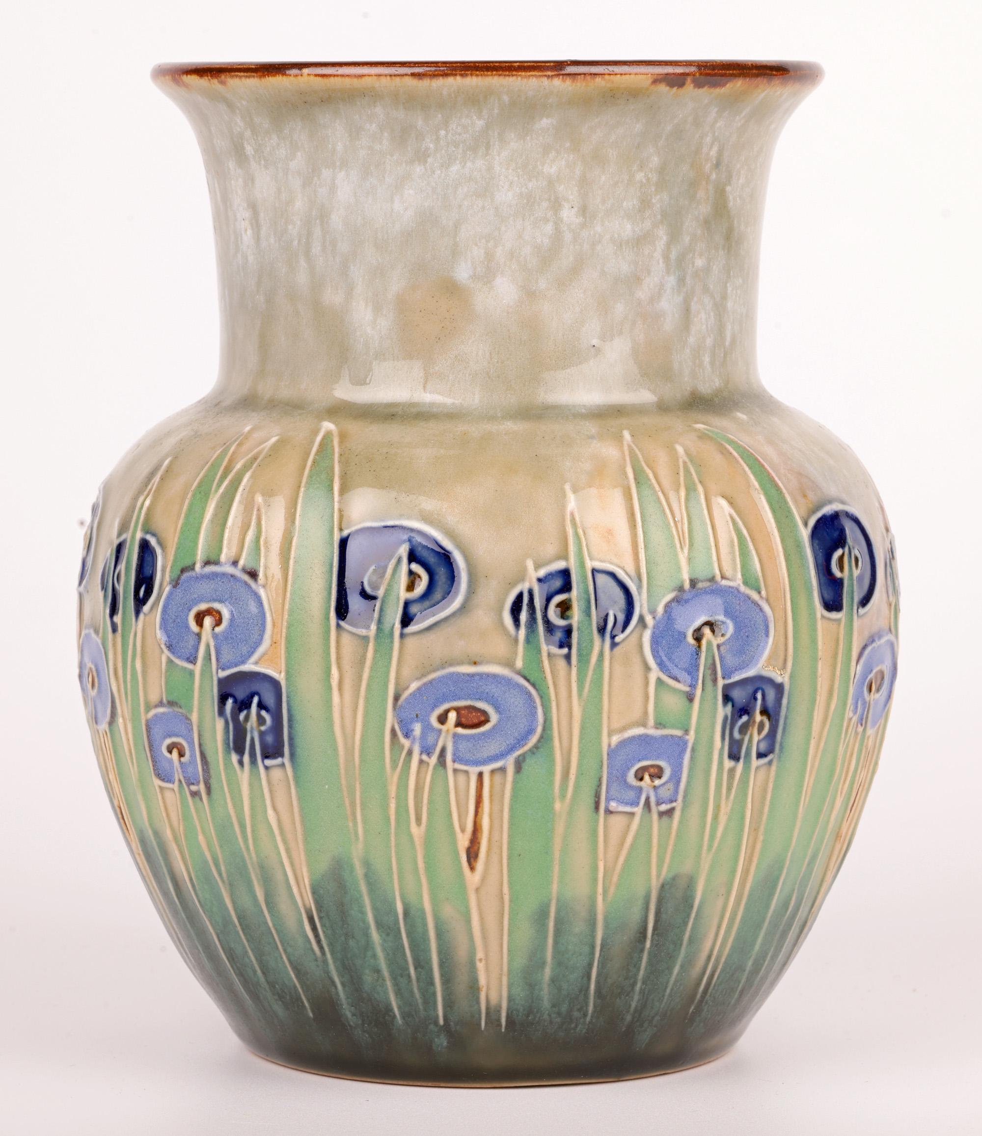 The Row Rare Doulton Lambeth Art Deco Tube Lined Vase en vente 8