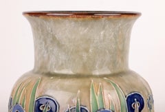 William Rowe Rare Doulton Lambeth Art Deco Tube Lined Vase