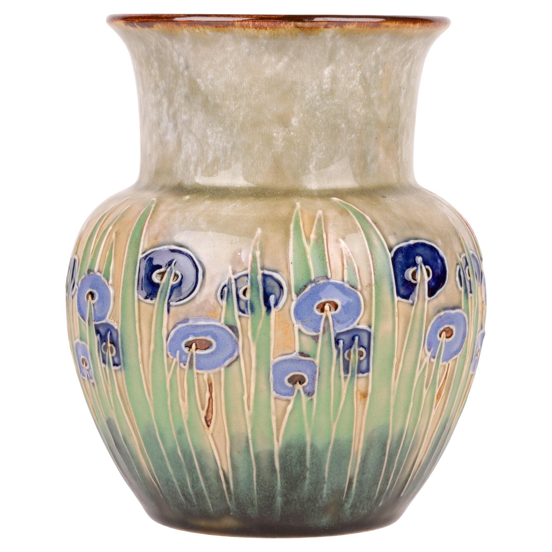 The Row Rare Doulton Lambeth Art Deco Tube Lined Vase en vente