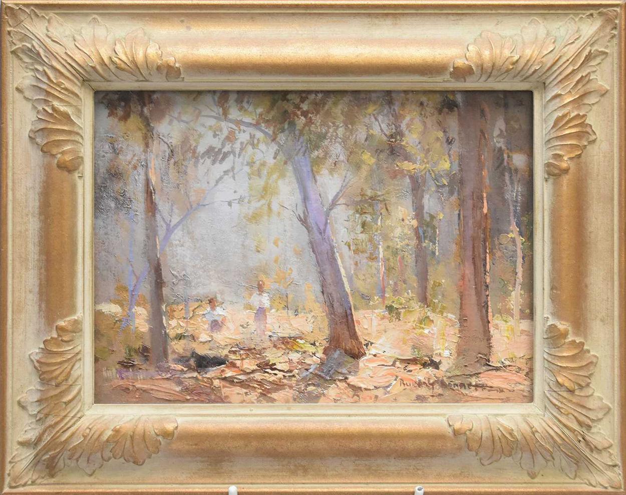 Masonite William Rubery Bennett 'Australian' Set of Three Oil Paintings on Board, 20th C For Sale