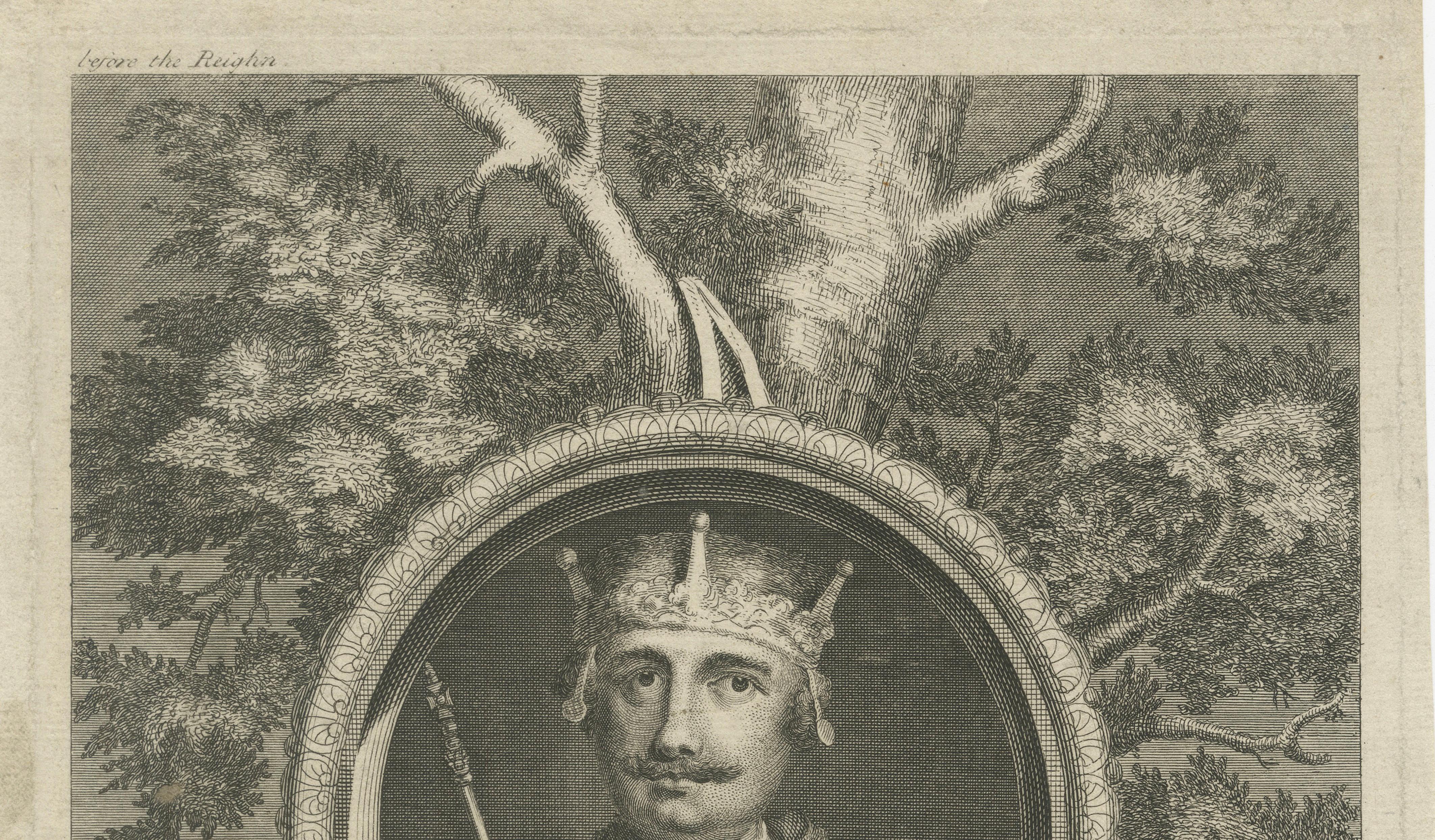 William Rufus Portrait Engraving, King of England, Vertue Style, c.1735