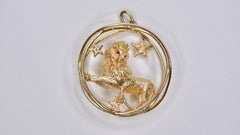 William Ruser Pendentif léopard 3D en forme de lion des années 1930