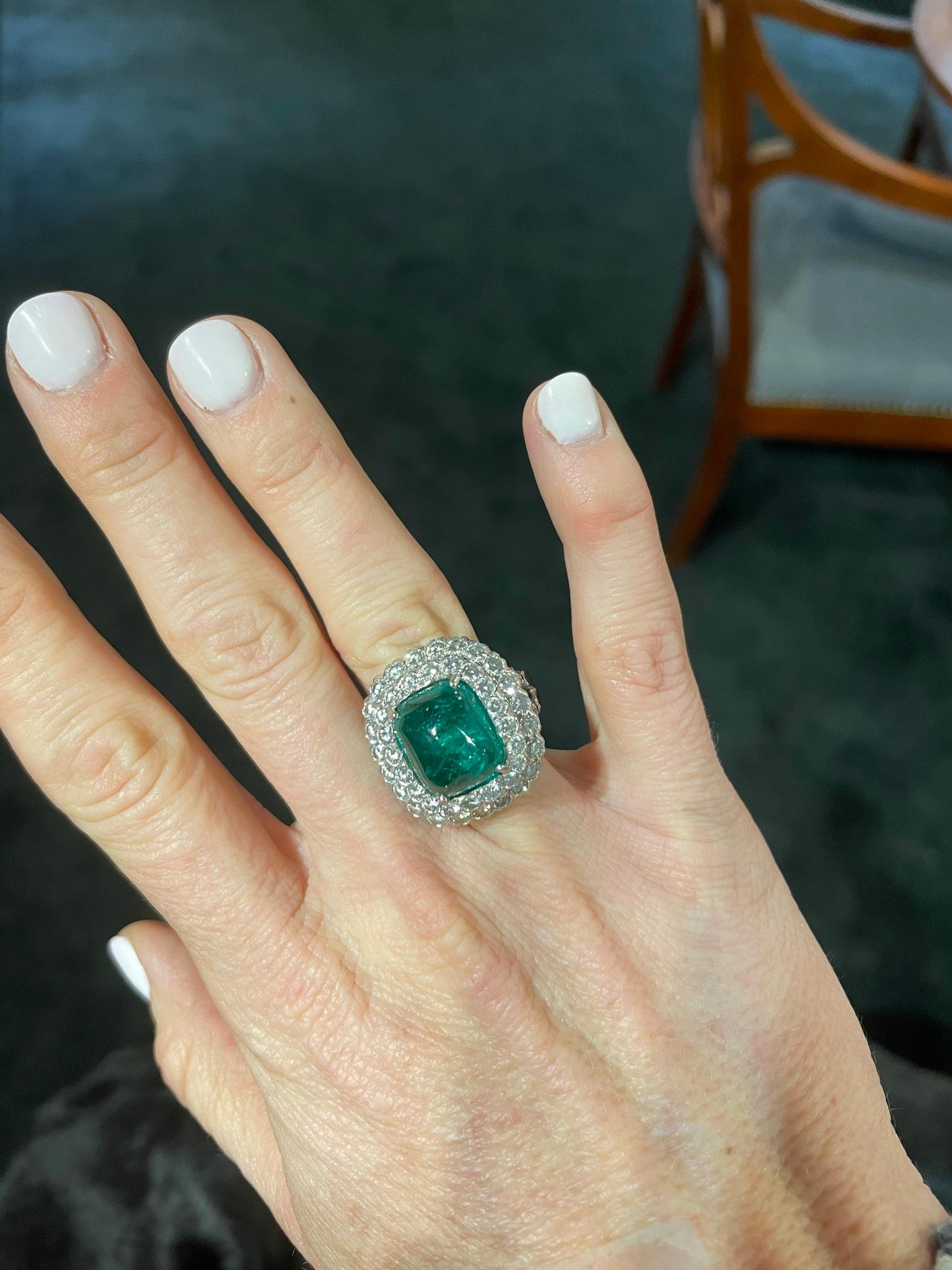 William Ruser Emerald Cabochon Ring For Sale at 1stDibs | cabochon ...