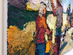 Beach Life - family, children, dog in the coastal sunshine, oil on canvas