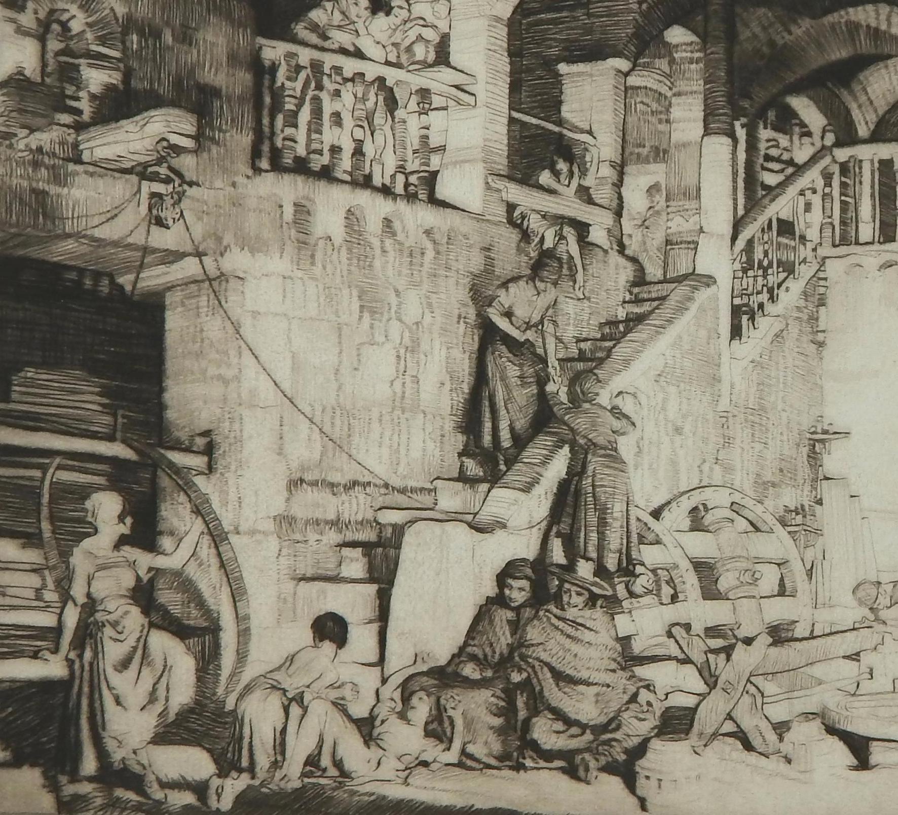 Sir William Russell Flint Original Etching, 1931, 