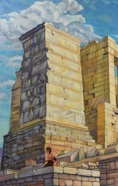 the Propylaea, the monumental entrance to the Acropolis of Athens, Greece.