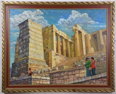 the Propylaea, the monumental entrance to the Acropolis of Athens, Greece.