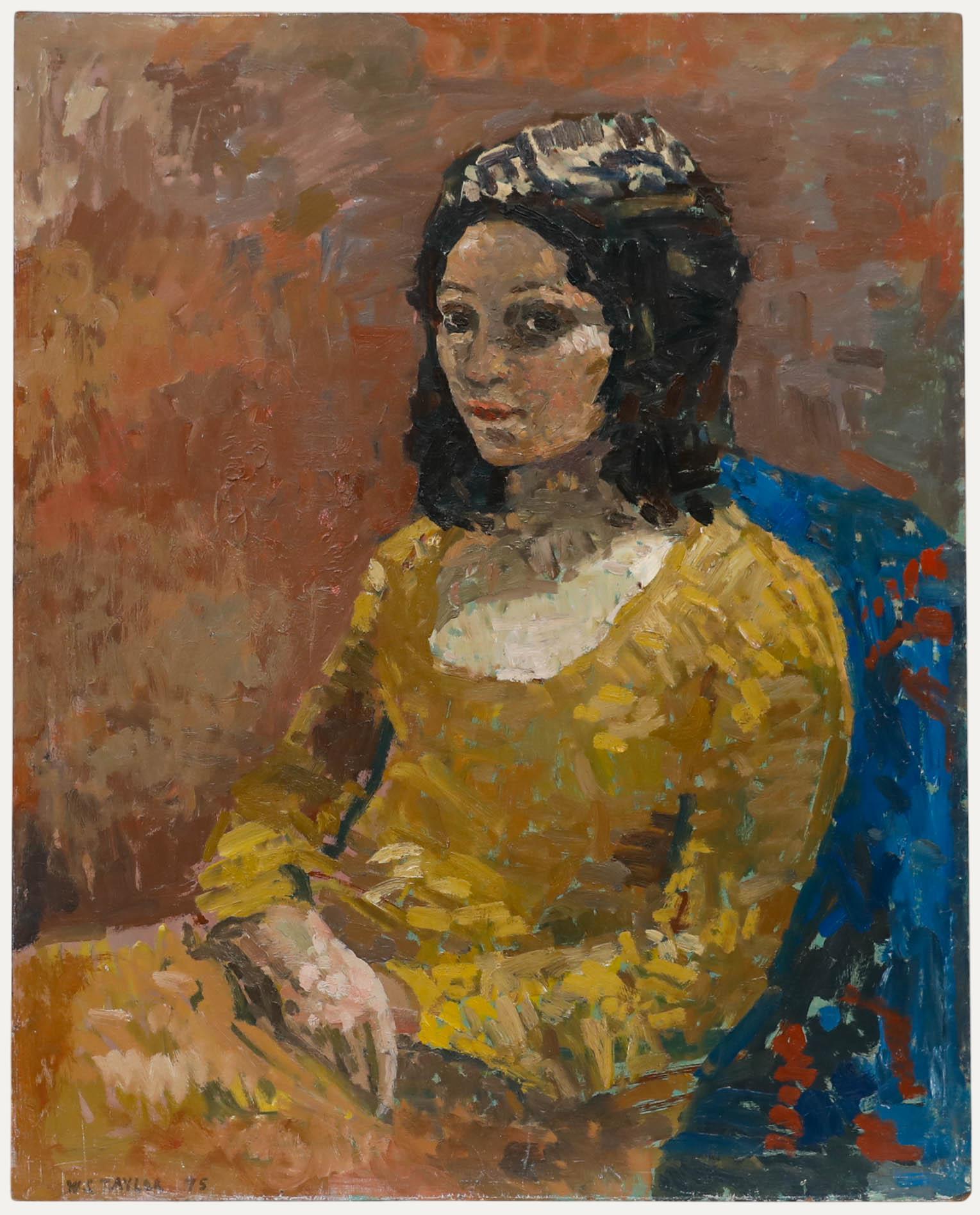 William S. Taylor - 20. Jahrhundert Öl, Dame in Gelb