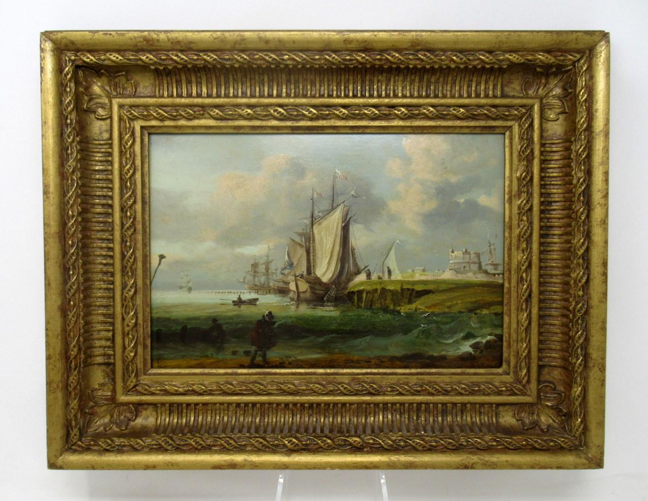 An exceptional Irish oil on panel Ppainting by well listed Dublin Artist William Sadler, complete with a later giltwood frame of exceptional quality and condition, early 19th century. This work is unsigned which was typical of this Artist. 

The
