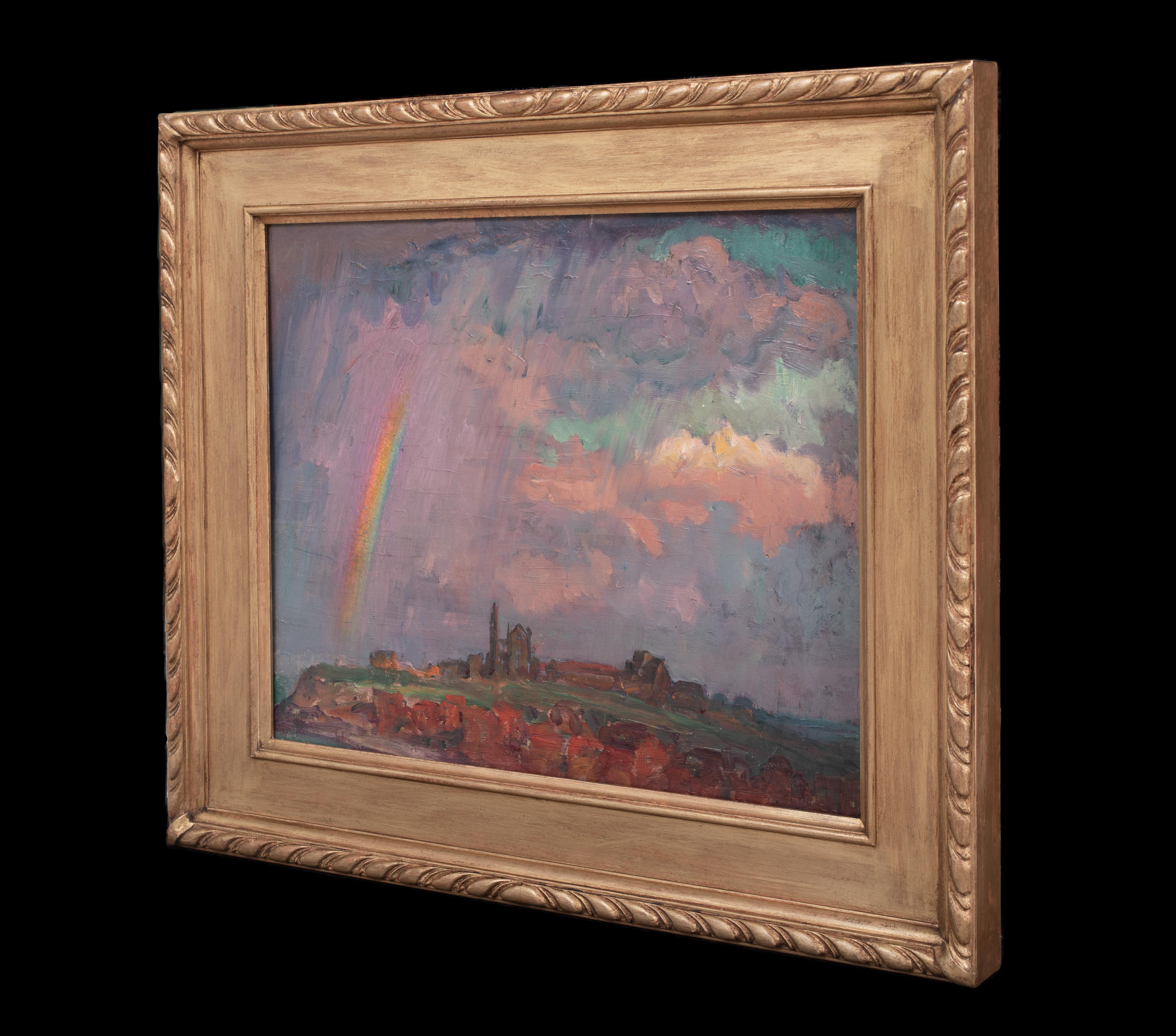 Un arc-en-ciel au-dessus de Whitby, vers 1900  par WILLIAM SAMUEL HORTON (1865-1936) 6
