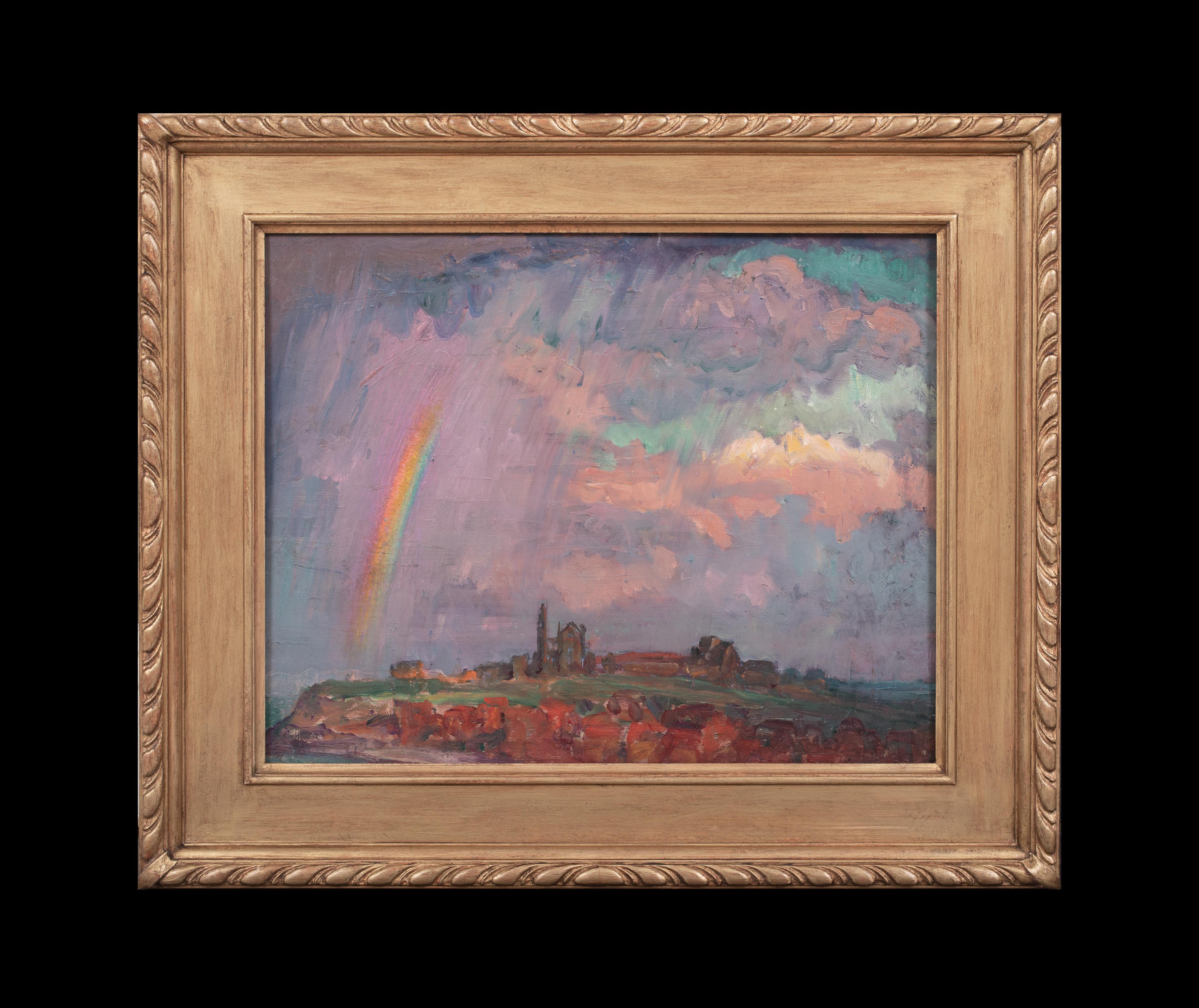 Un arc-en-ciel au-dessus de Whitby, vers 1900  par WILLIAM SAMUEL HORTON (1865-1936) 8