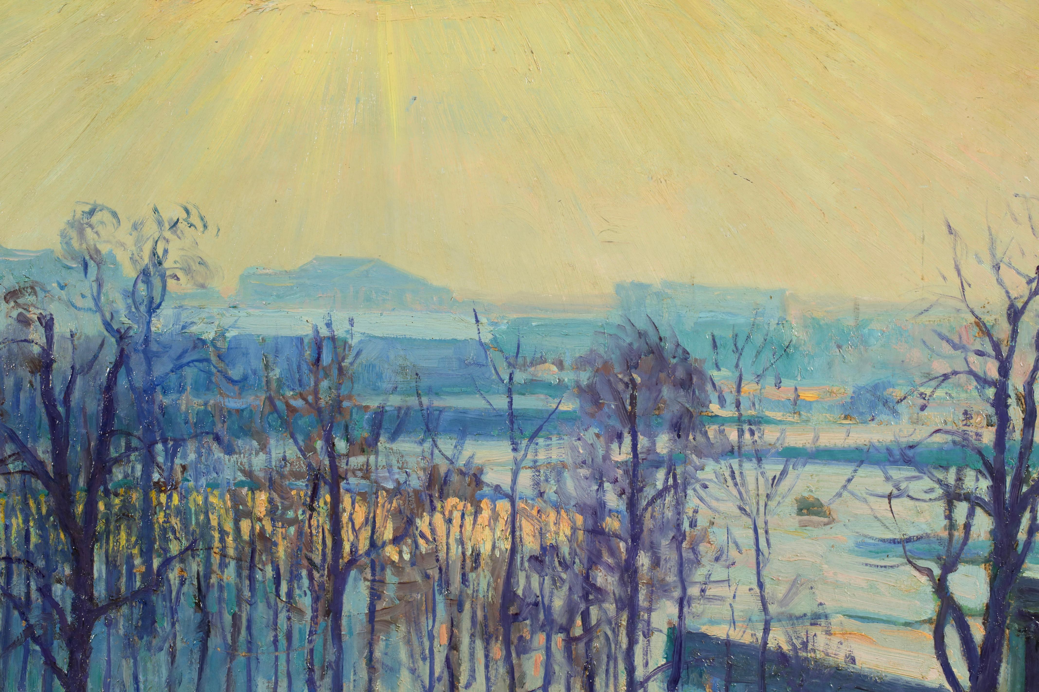 Jardin des Tuileries - Paysage impressionniste à l'huile de William Samuel Horton en vente 2